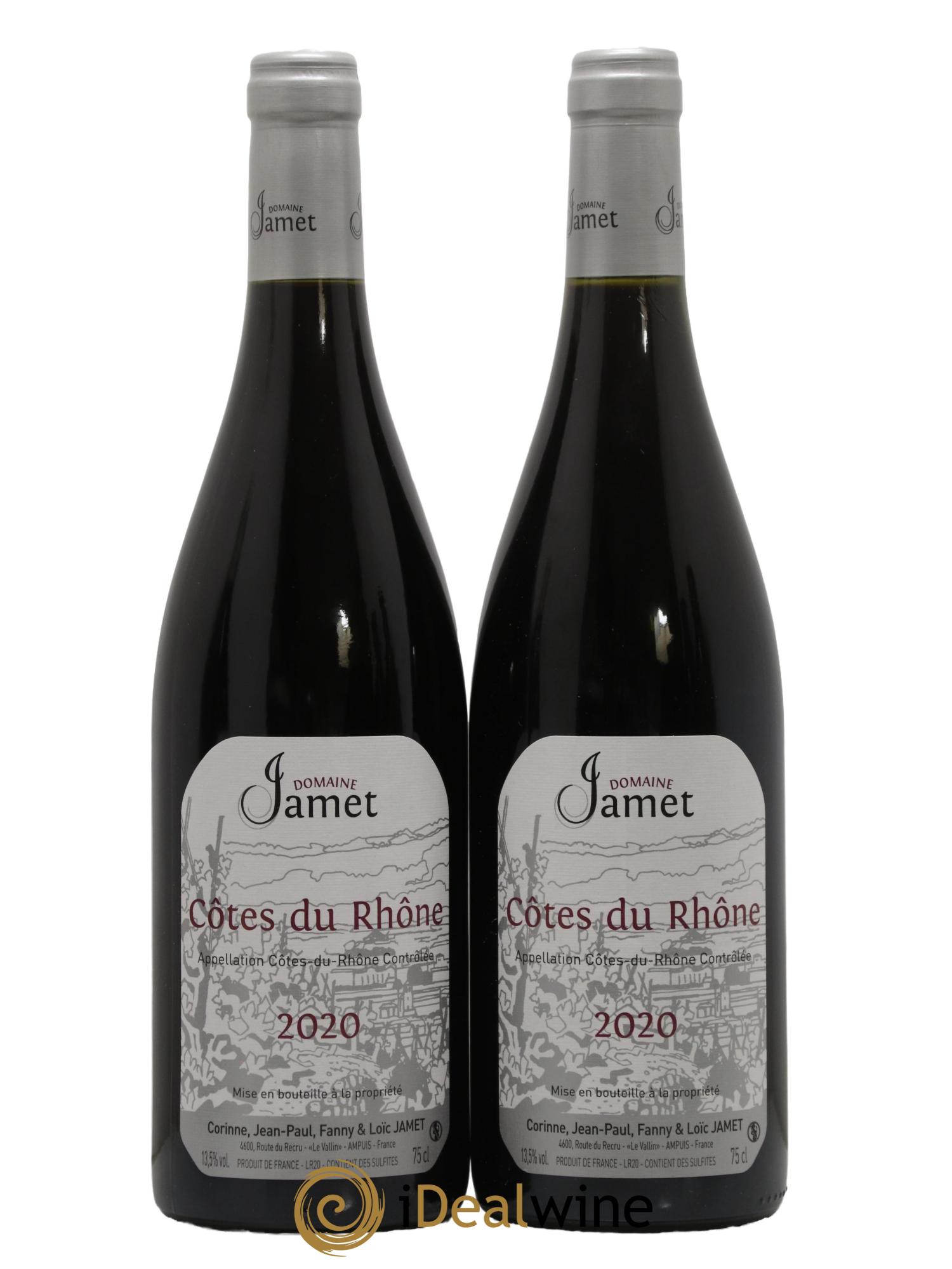 Côtes du Rhône Jamet (Domaine) 2020 - Lotto di 2 bottiglie - 0