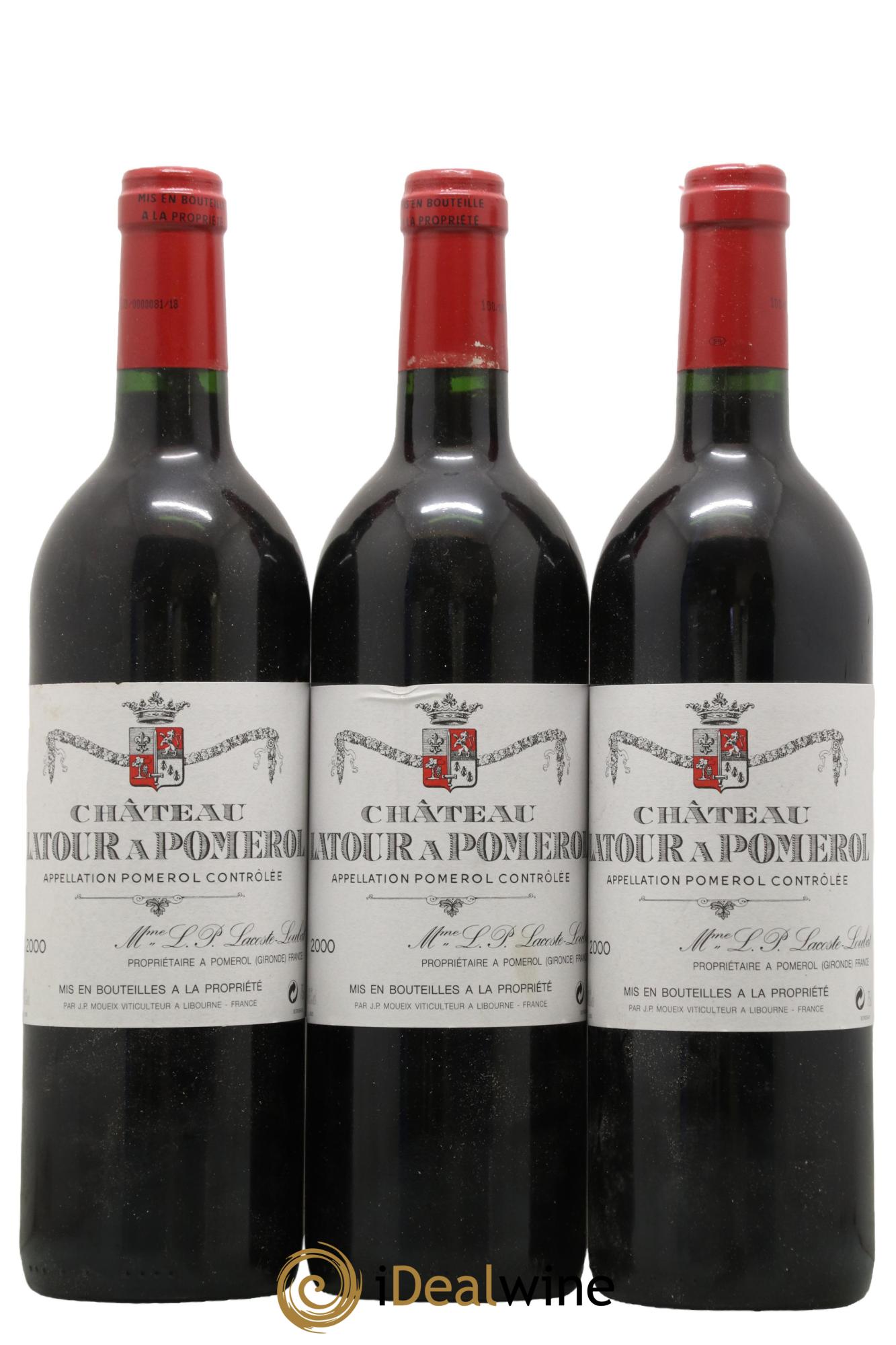 Château Latour à Pomerol 2000 - Lotto di 3 bottiglie - 0