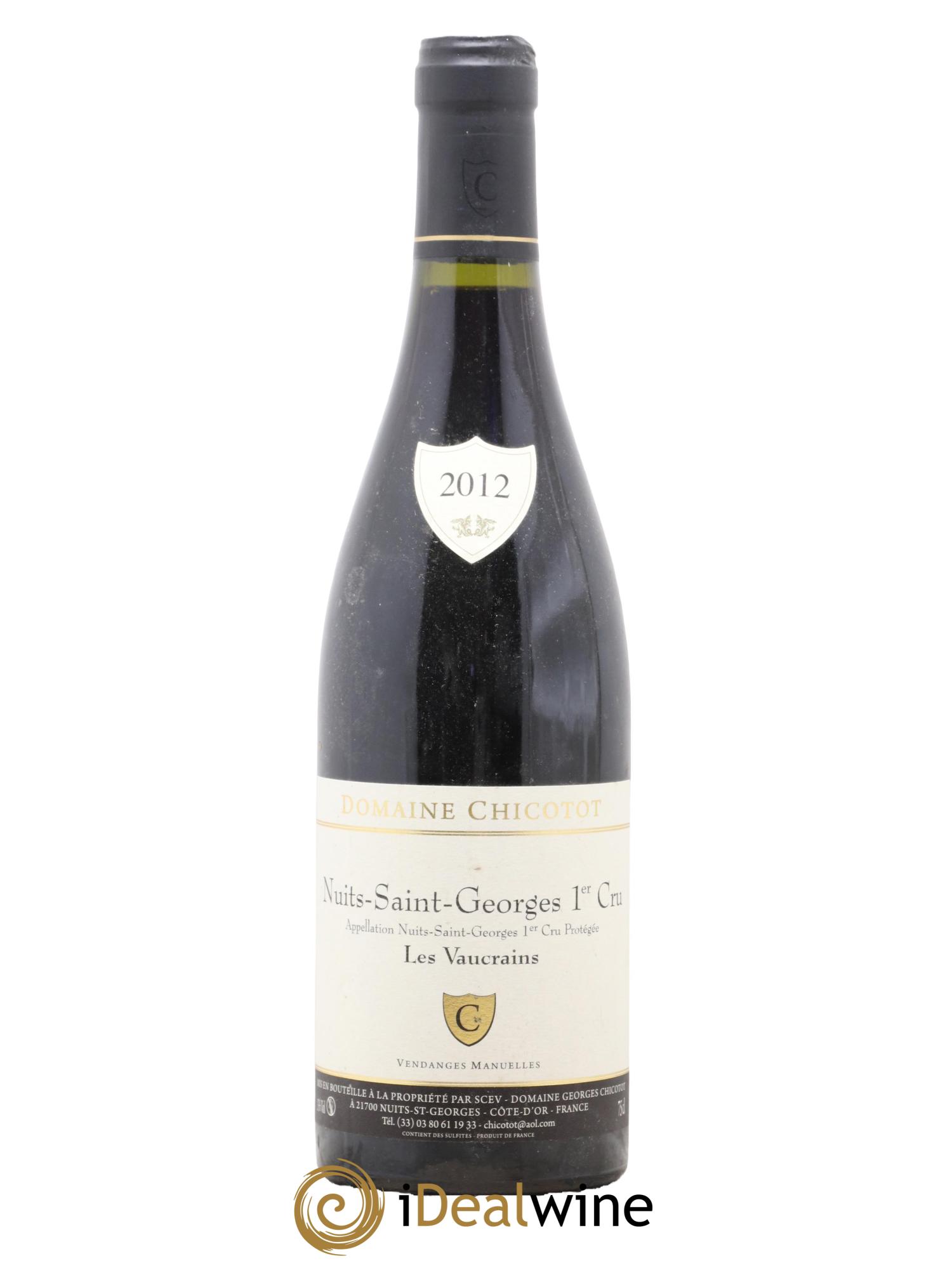 Nuits Saint-Georges 1er Cru Les Vaucrains Chicotot 2012 - Lot de 1 bouteille - 0