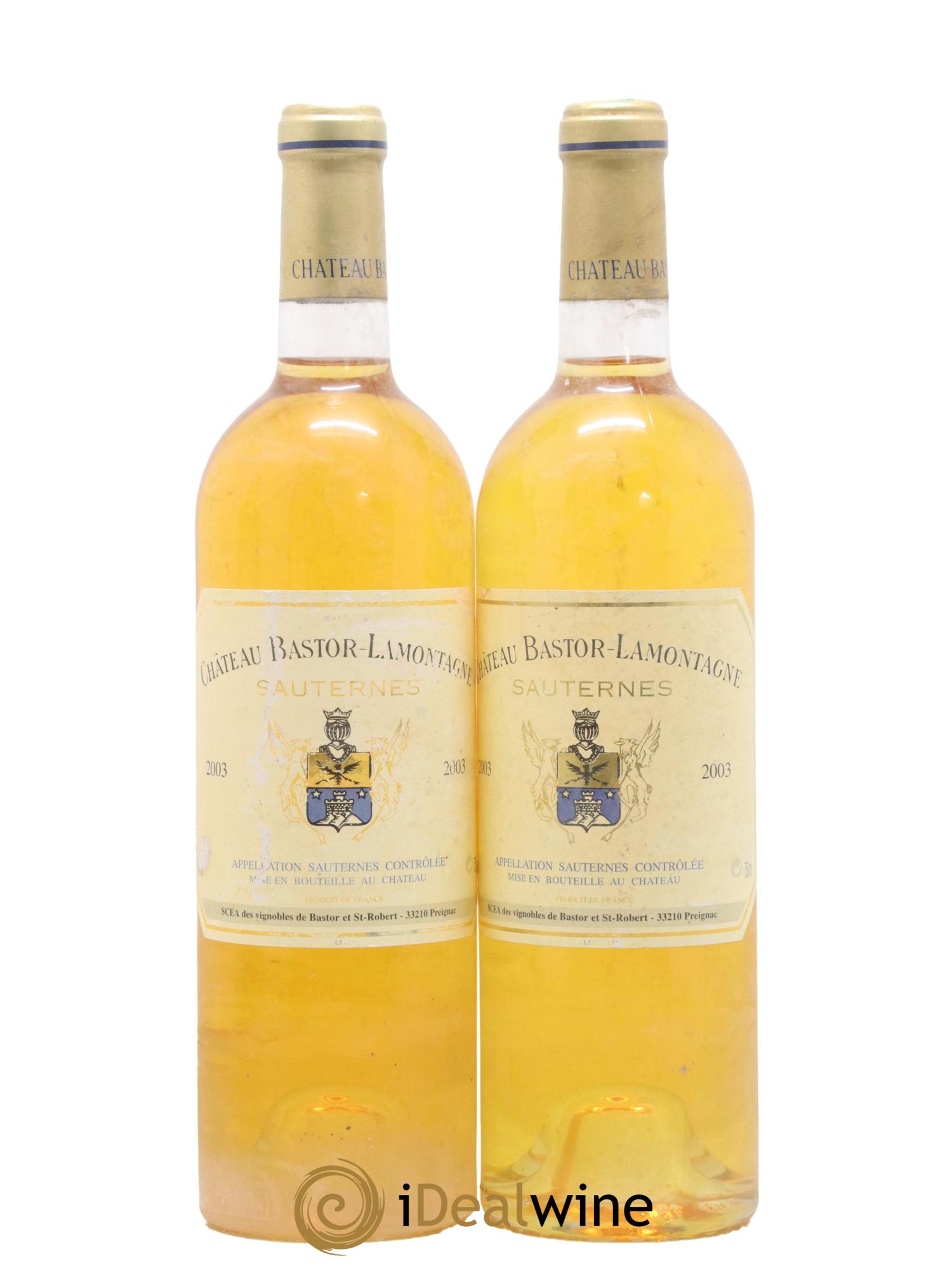 Château Bastor Lamontagne 2003 - Lotto di 2 bottiglie - 0