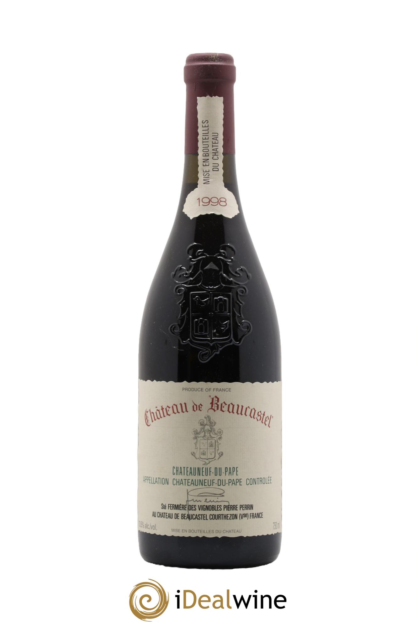 Châteauneuf-du-Pape Château de Beaucastel Famille Perrin 1998 - Posten von 1 Flasche - 0