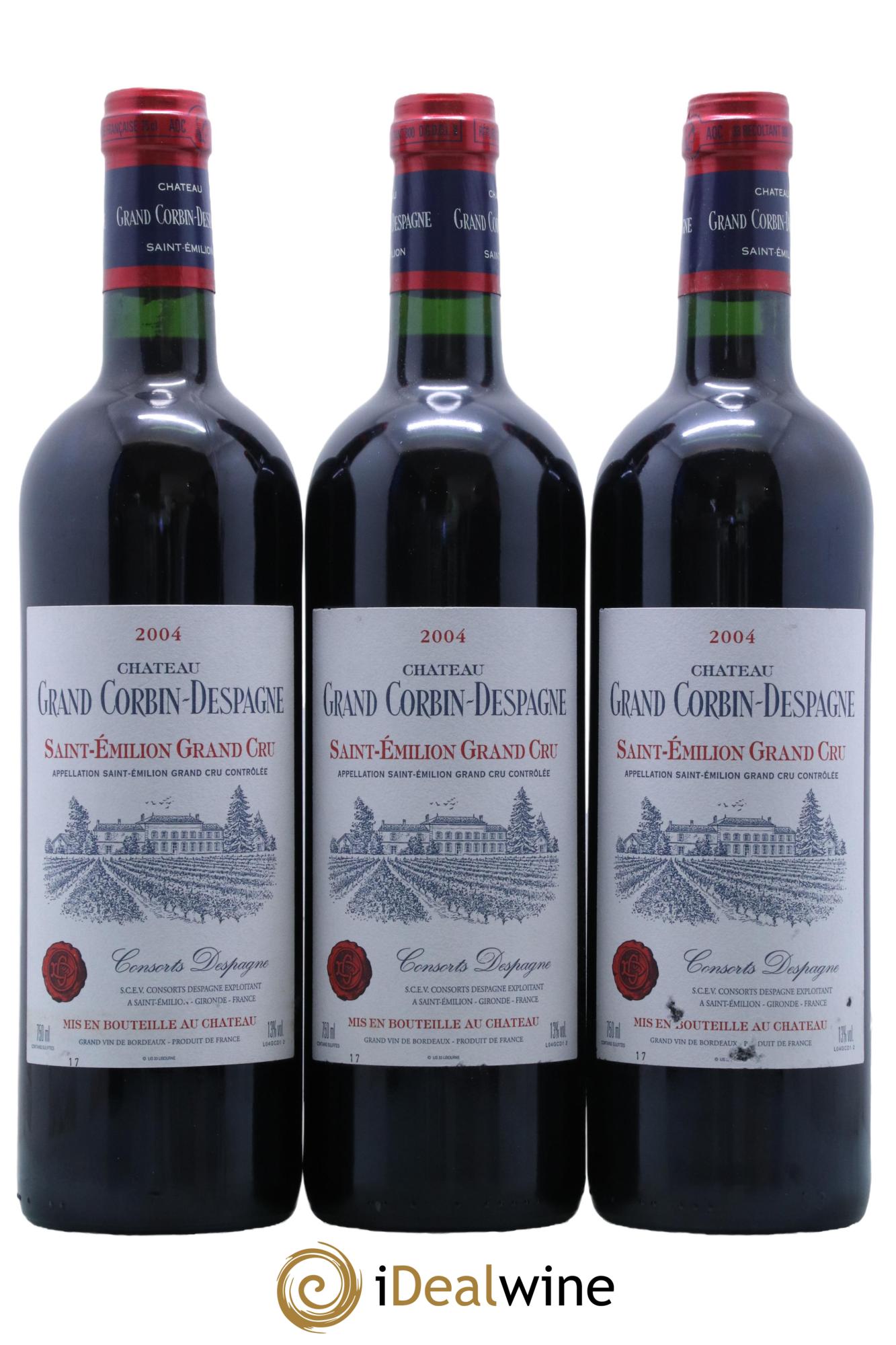 Château Grand Corbin Despagne Grand Cru Classé  2004 - Posten von 12 Flaschen - 3