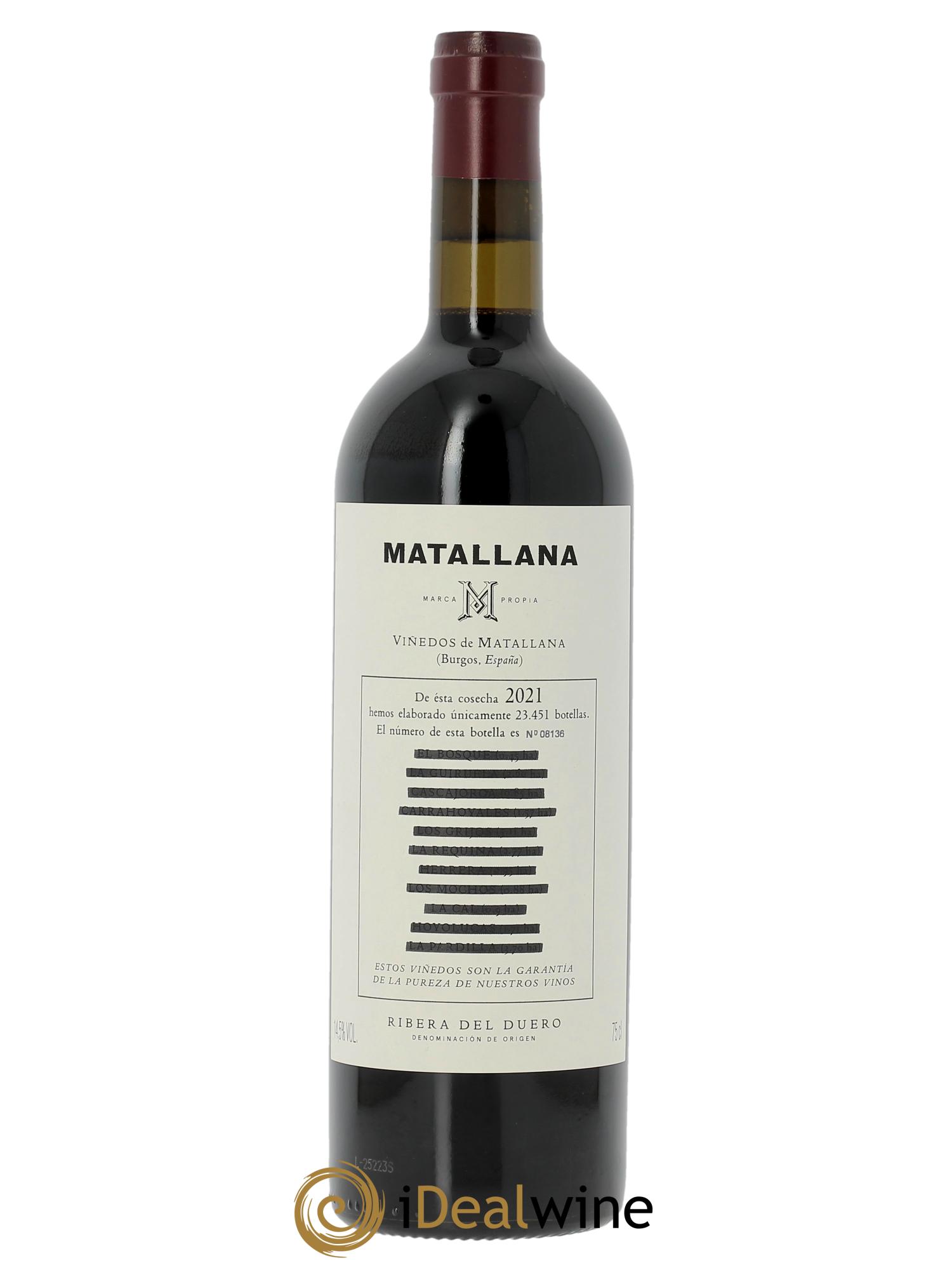 Ribera del Duero DO Matallana Telmo Rodriguez - Viñedos de Matallana (OWC if 6 bts) 2021 - Lot of 1 bottle - 0