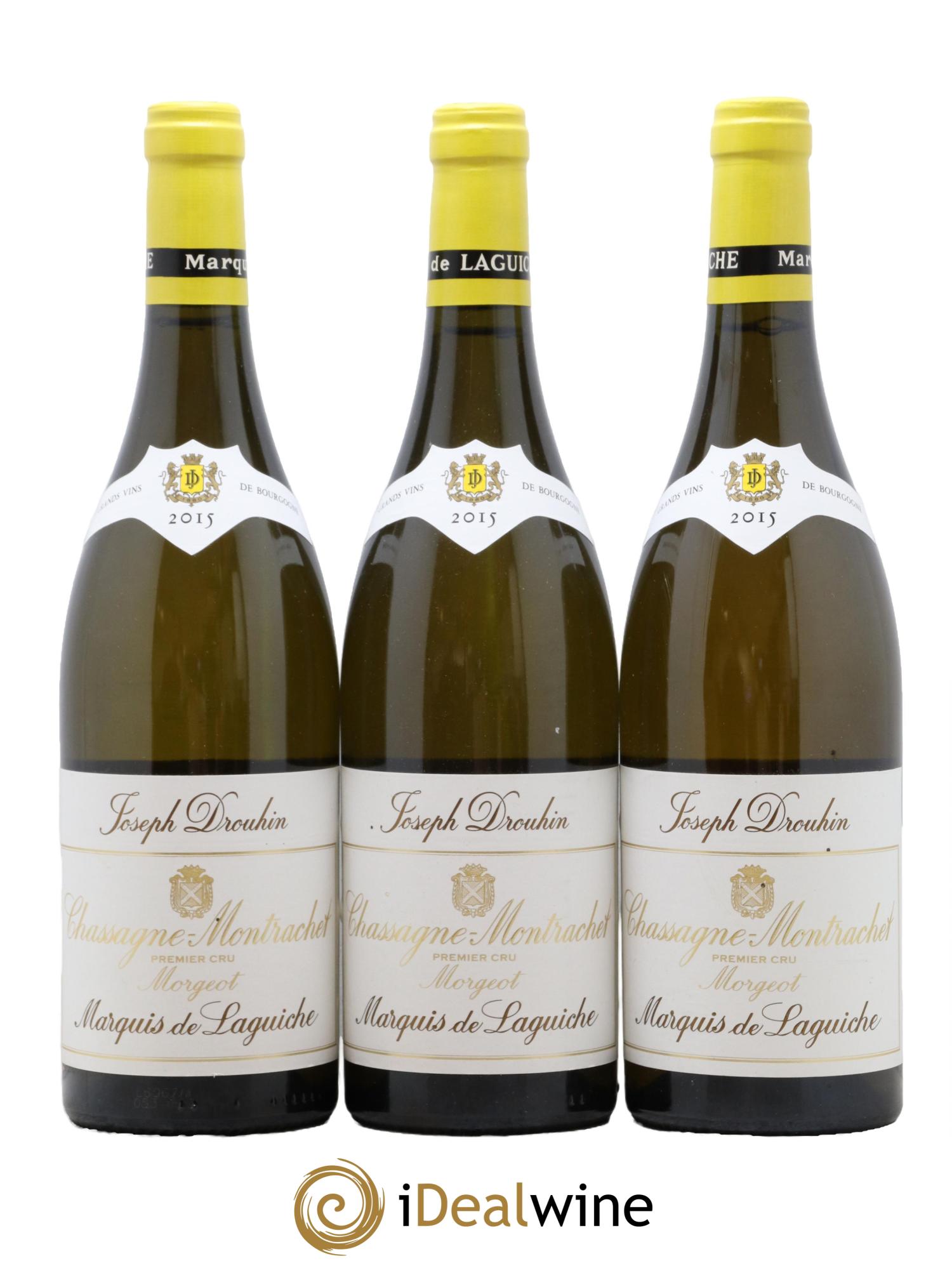 Chassagne-Montrachet 1er Cru Morgeot - Marquis de Laguiche Joseph Drouhin 2015 - Posten von 3 Flaschen - 0