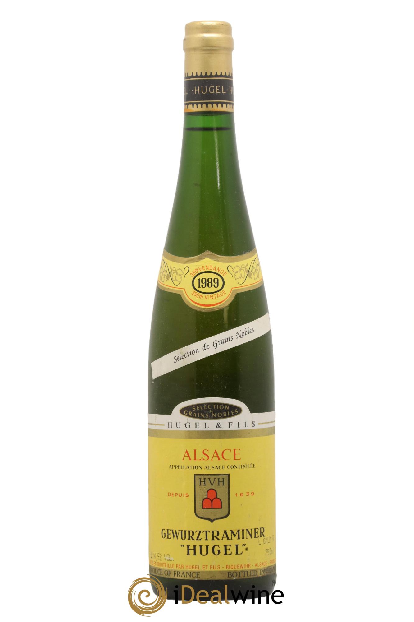 Gewurztraminer Sélection de Grains Nobles Hugel (Domaine) 1989 - Posten von 1 Flasche - 0