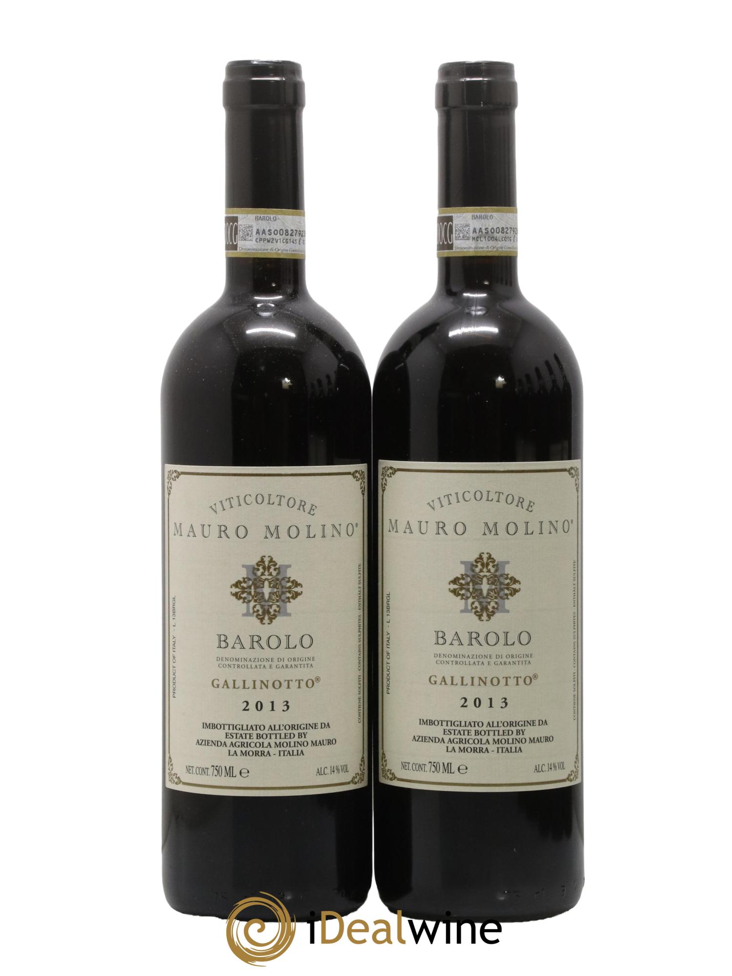 Barolo DOCG Gallinotto Mauro Molino 2013 - Lot de 2 bouteilles - 0