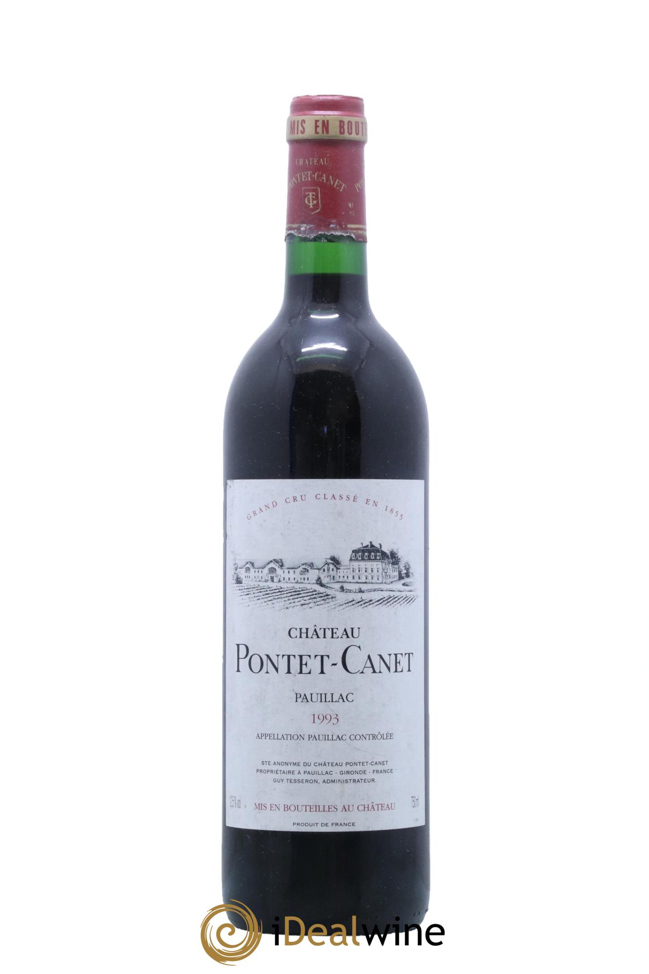 Château Pontet Canet 5ème Grand Cru Classé  1993 - Posten von 1 Flasche - 0