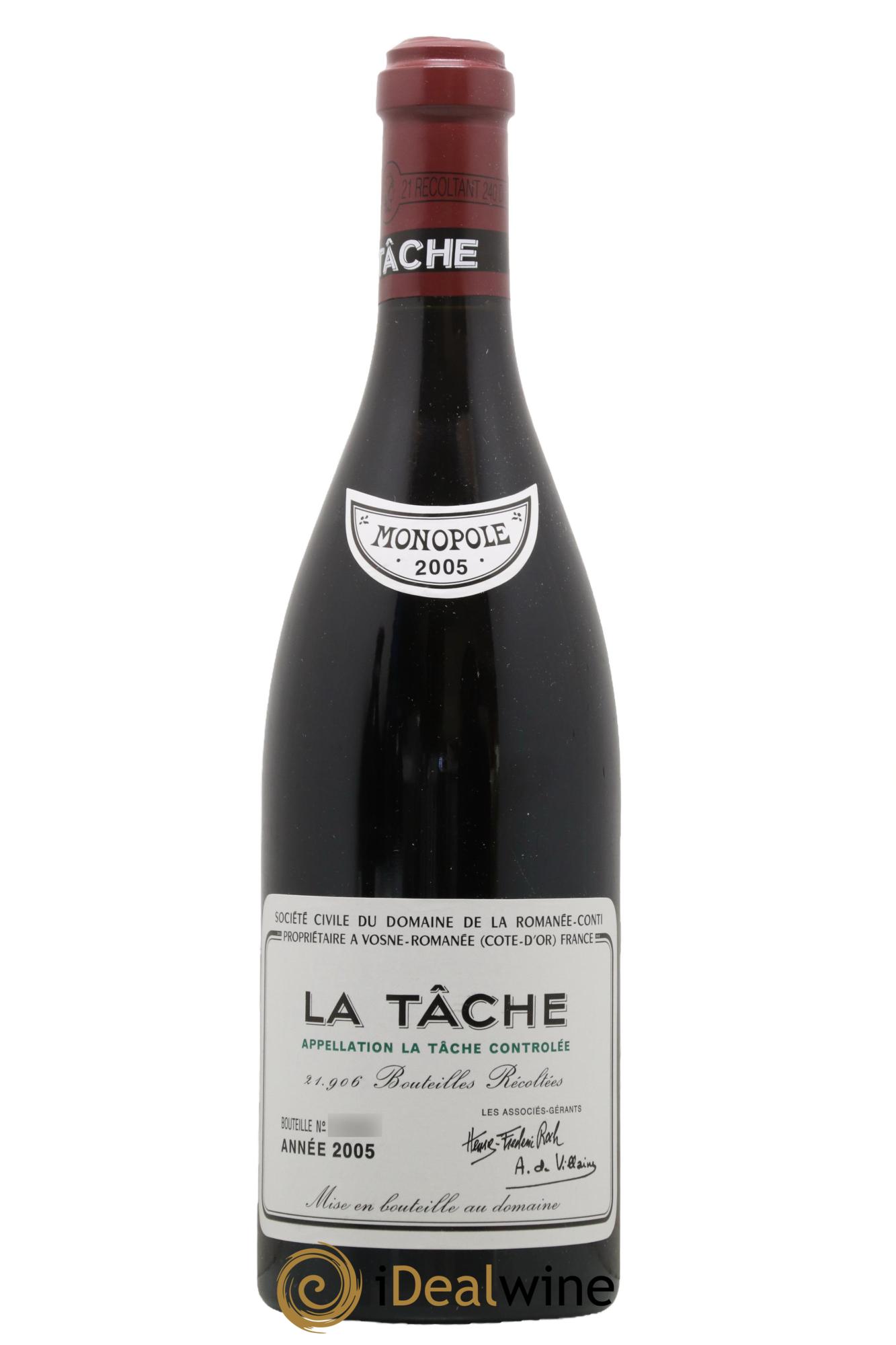 La Tâche Grand Cru Domaine de la Romanée-Conti 2005 - Lot of 1 bottle - 0