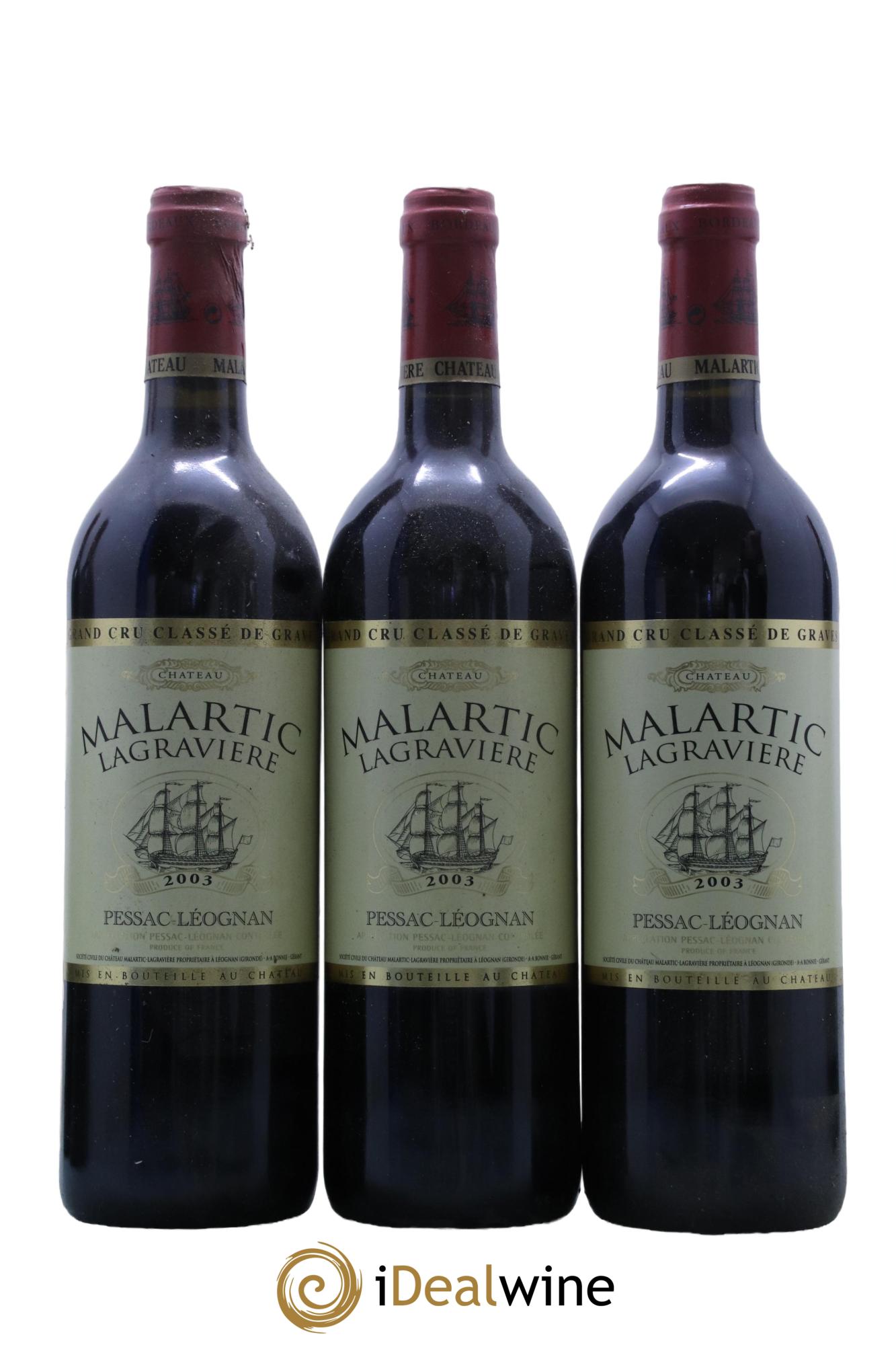 Château Malartic-Lagravière Cru Classé de Graves  2003 - Lot de 12 bouteilles - 3