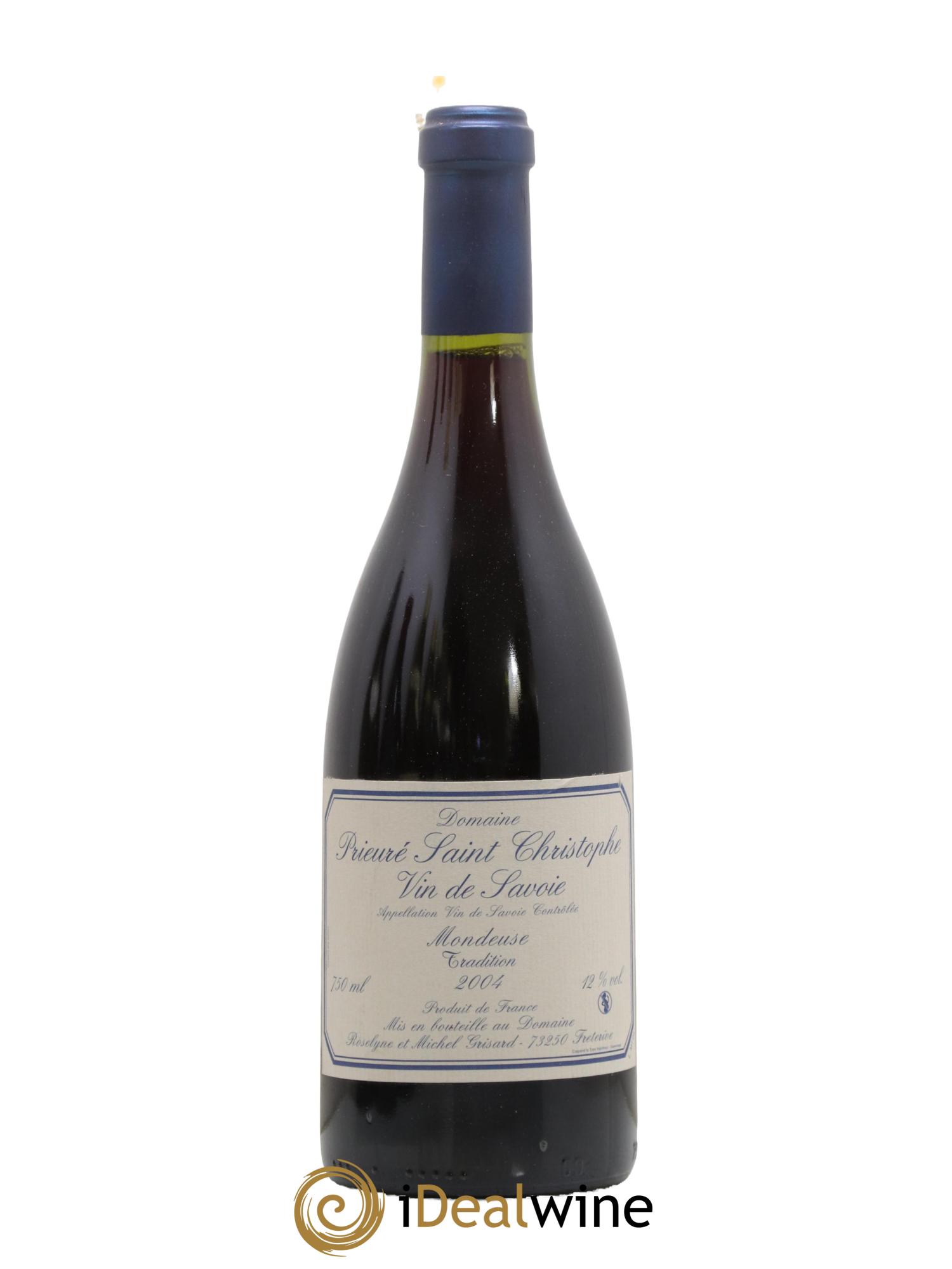 Vin de Savoie Mondeuse Tradition Michel Grisard Prieuré Saint Christophe 2004 - Lot de 1 bouteille - 0