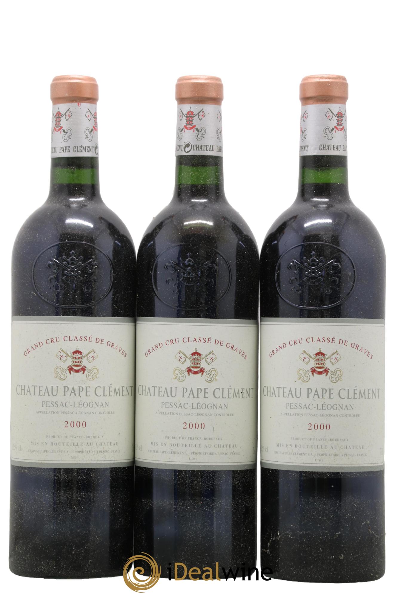 Château Pape Clément Cru Classé de Graves 2000 - Lot de 3 bouteilles - 0