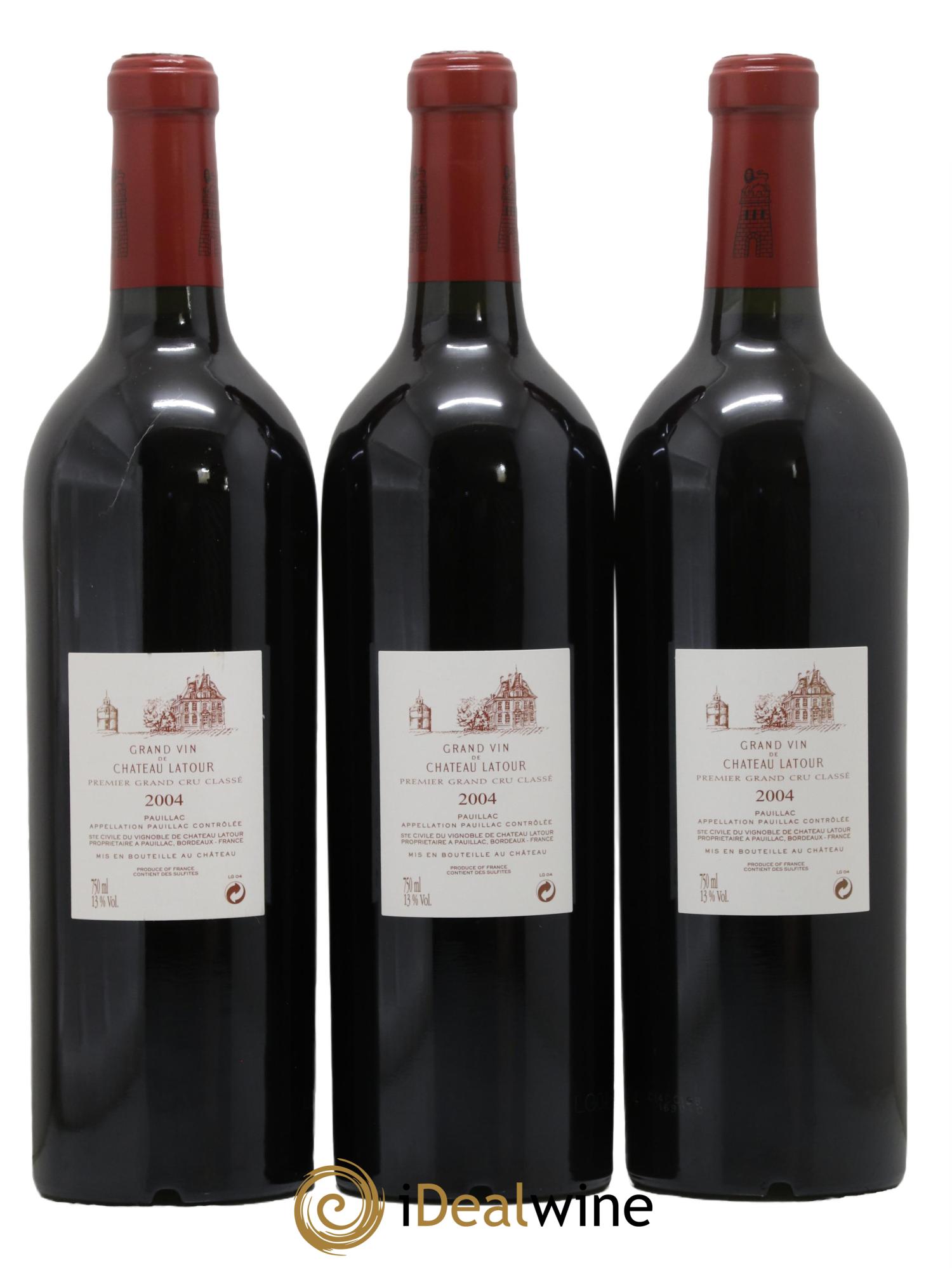 Château Latour 1er Grand Cru Classé 2004 - Posten von 3 Flaschen - 1