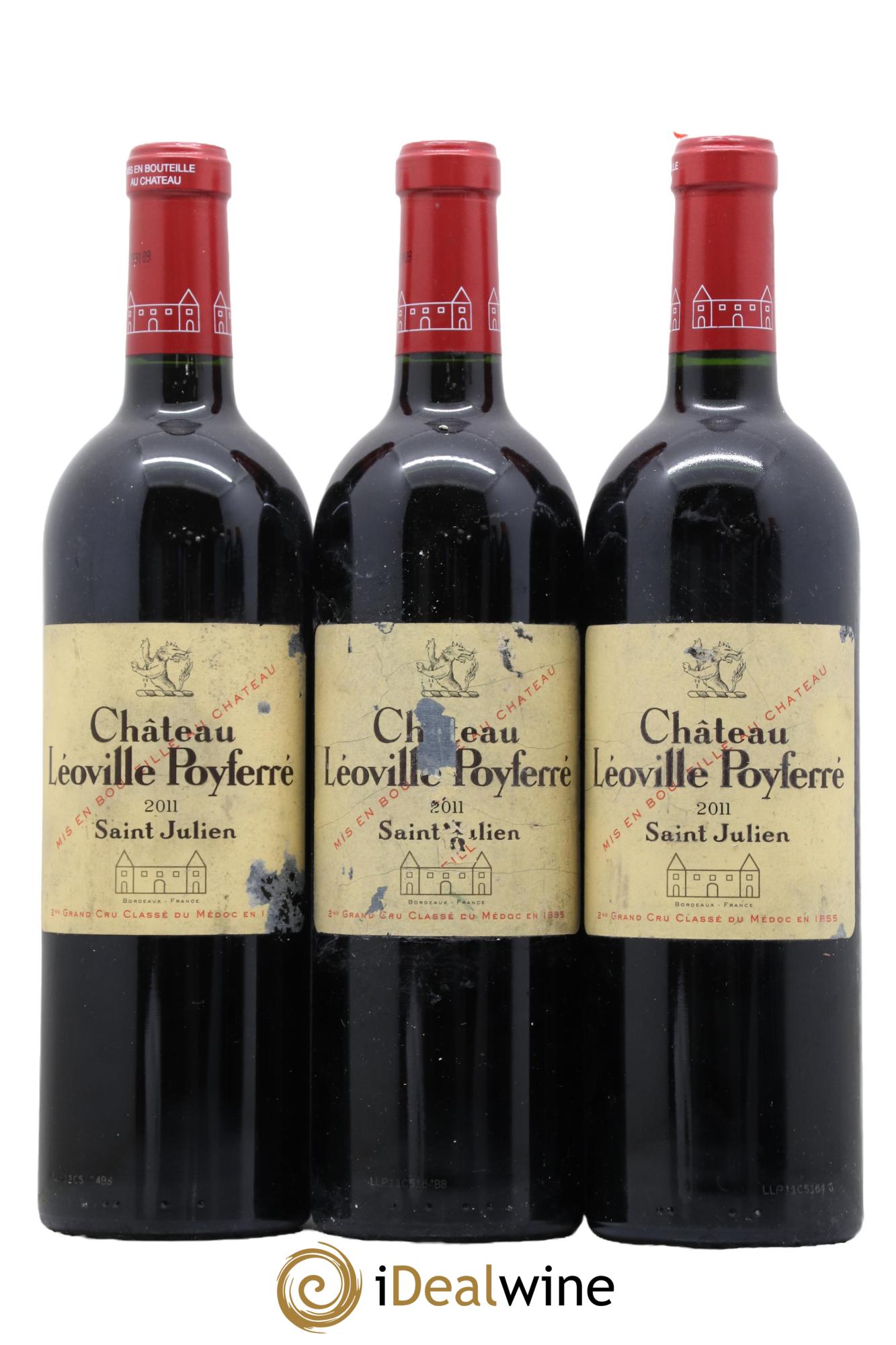 Château Léoville Poyferré 2ème Grand Cru Classé 2011 - Lot of 3 bottles - 0