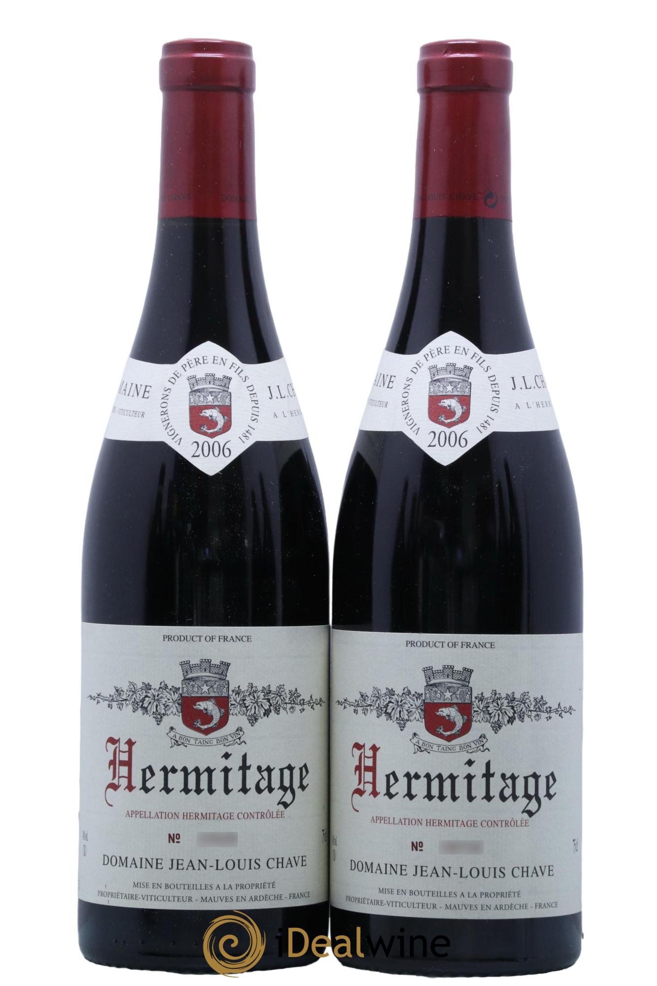 Hermitage Jean-Louis Chave 2006 - Lot de 2 bouteilles - 0