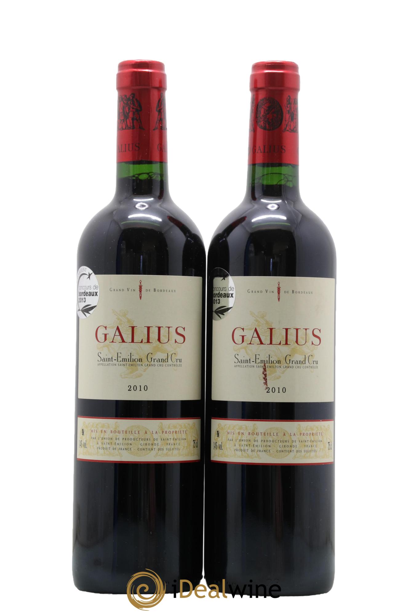 Château Galius 2010 - Lot de 2 bouteilles - 0