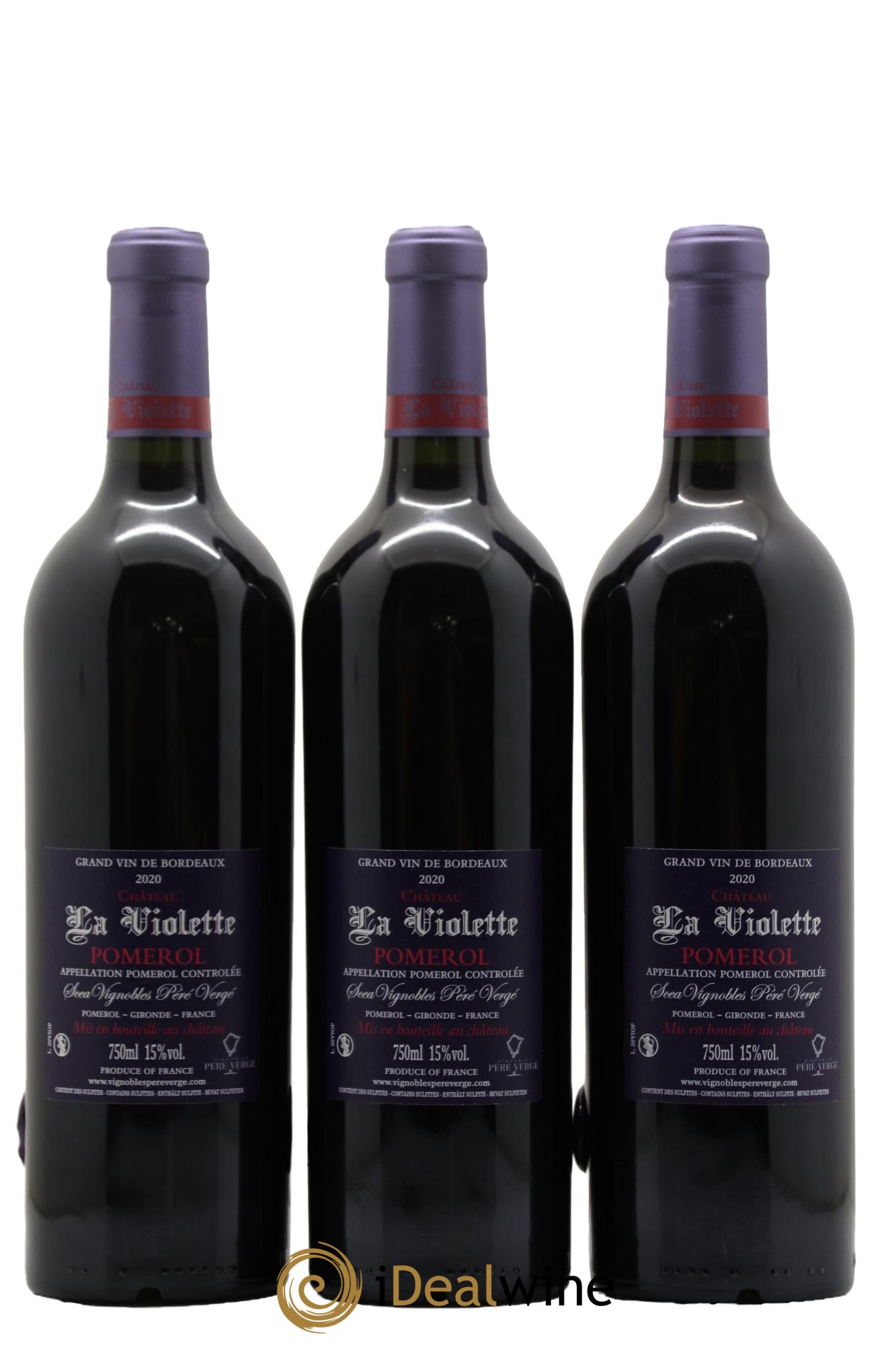 Château la Violette 2020 - Lot of 3 bottles - 1