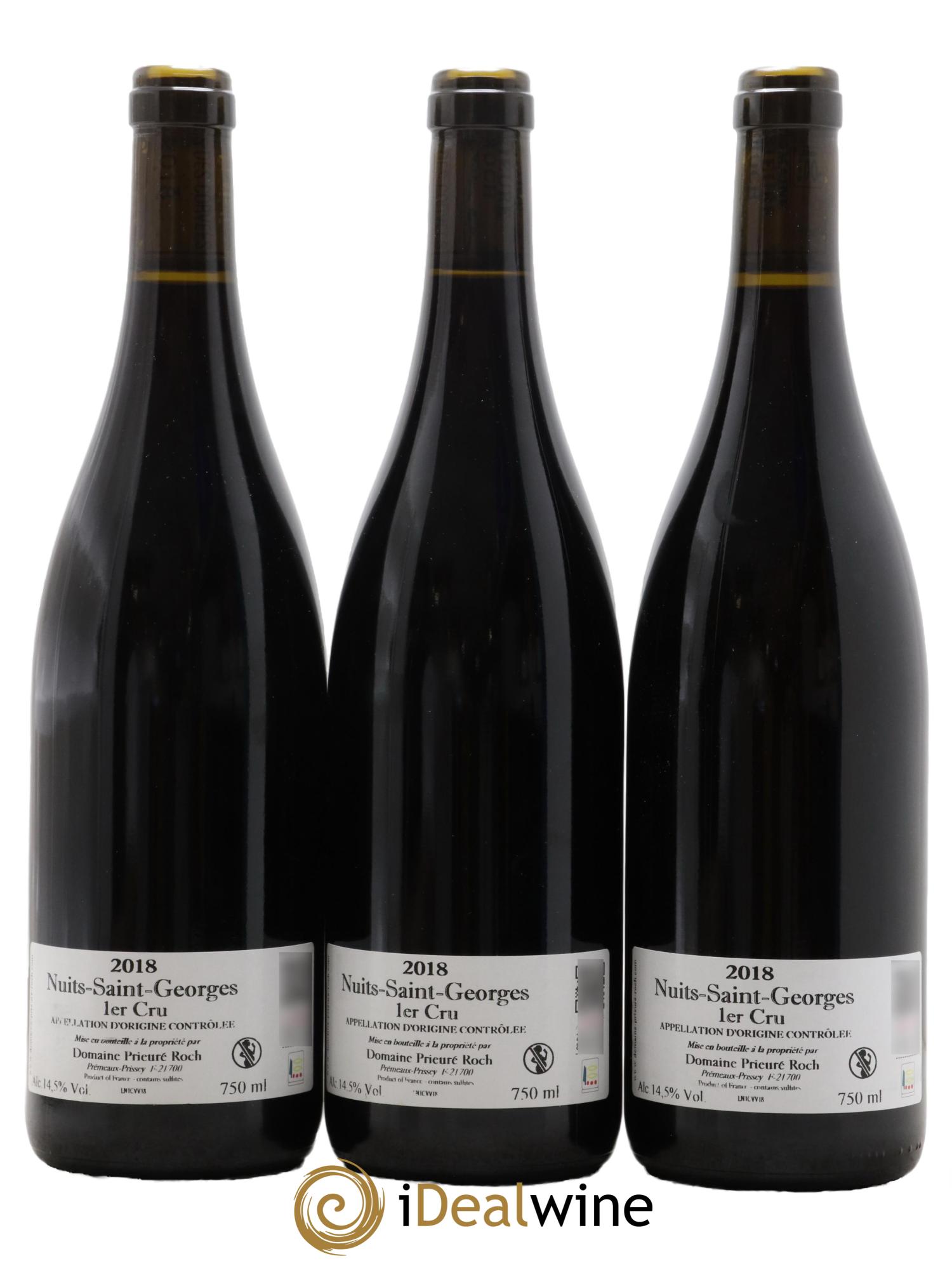 Nuits Saint-Georges 1er Cru Vieilles Vignes Prieuré Roch  2018 - Lot of 3 bottles - 1