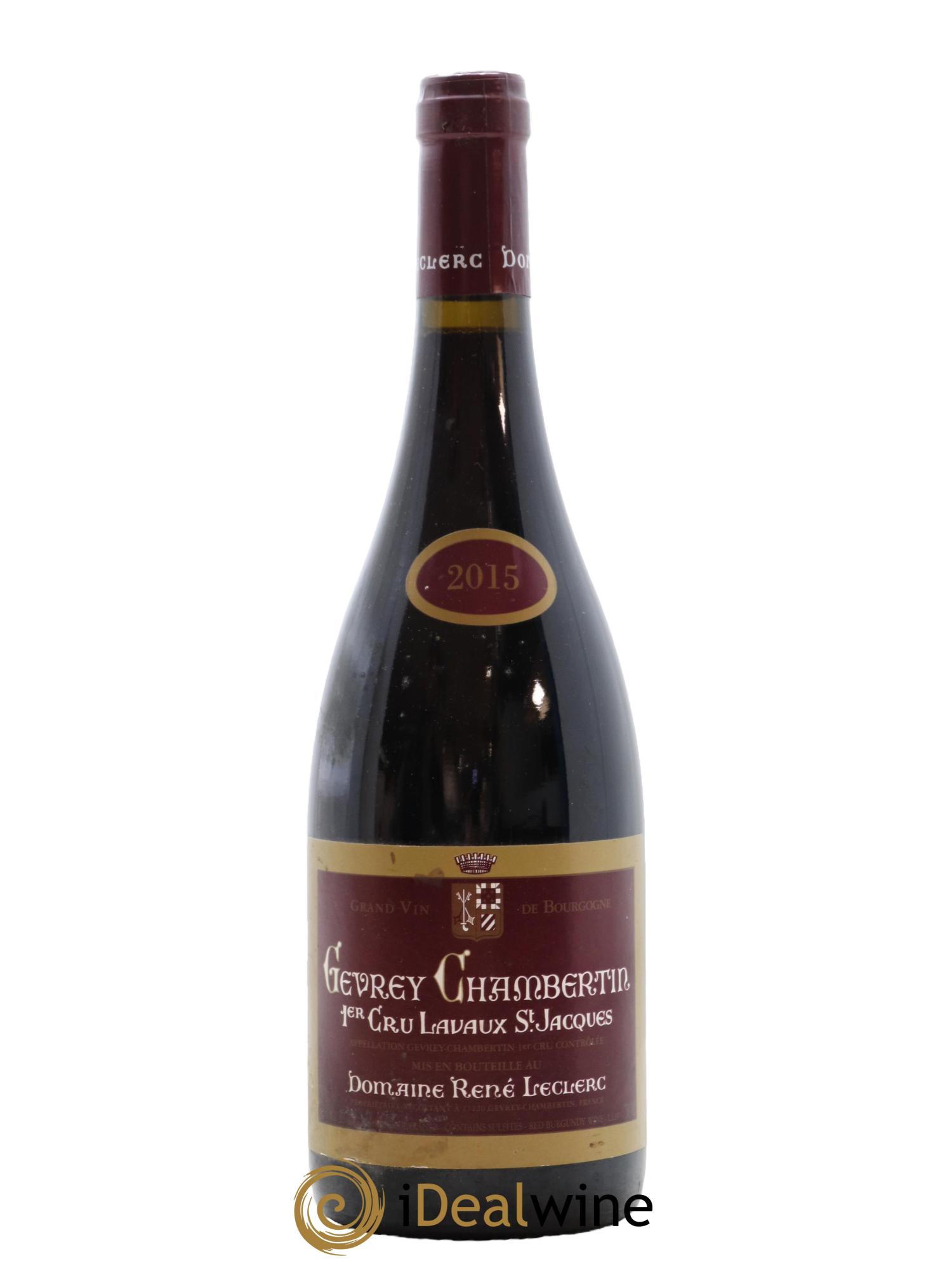 Gevrey-Chambertin 1er Cru Lavaux Saint-Jacques René Leclerc 2015 - Lotto di 1 bottiglia - 0