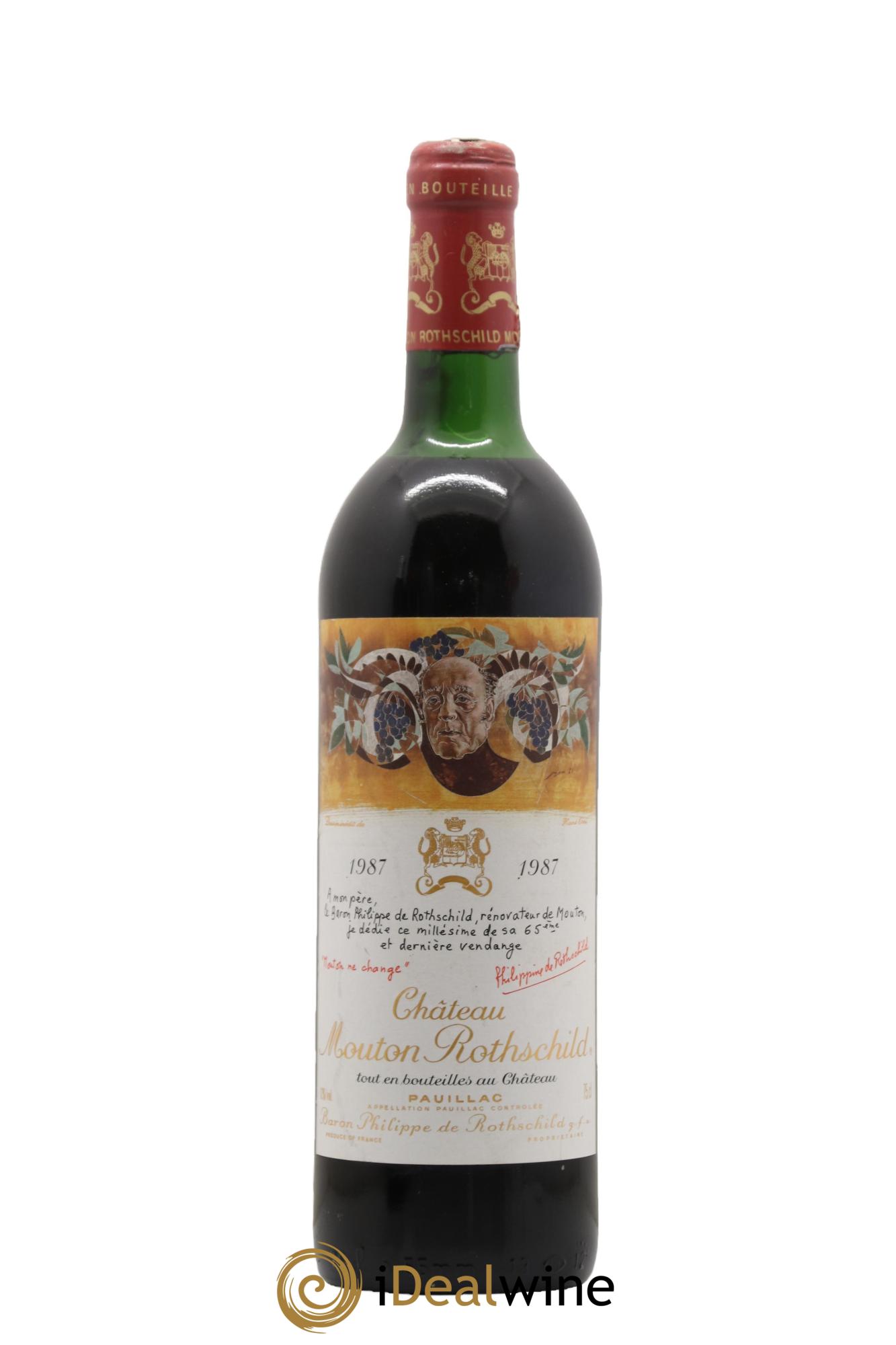 Château Mouton Rothschild 1er Grand Cru Classé 1987 - Lot of 1 bottle - 0