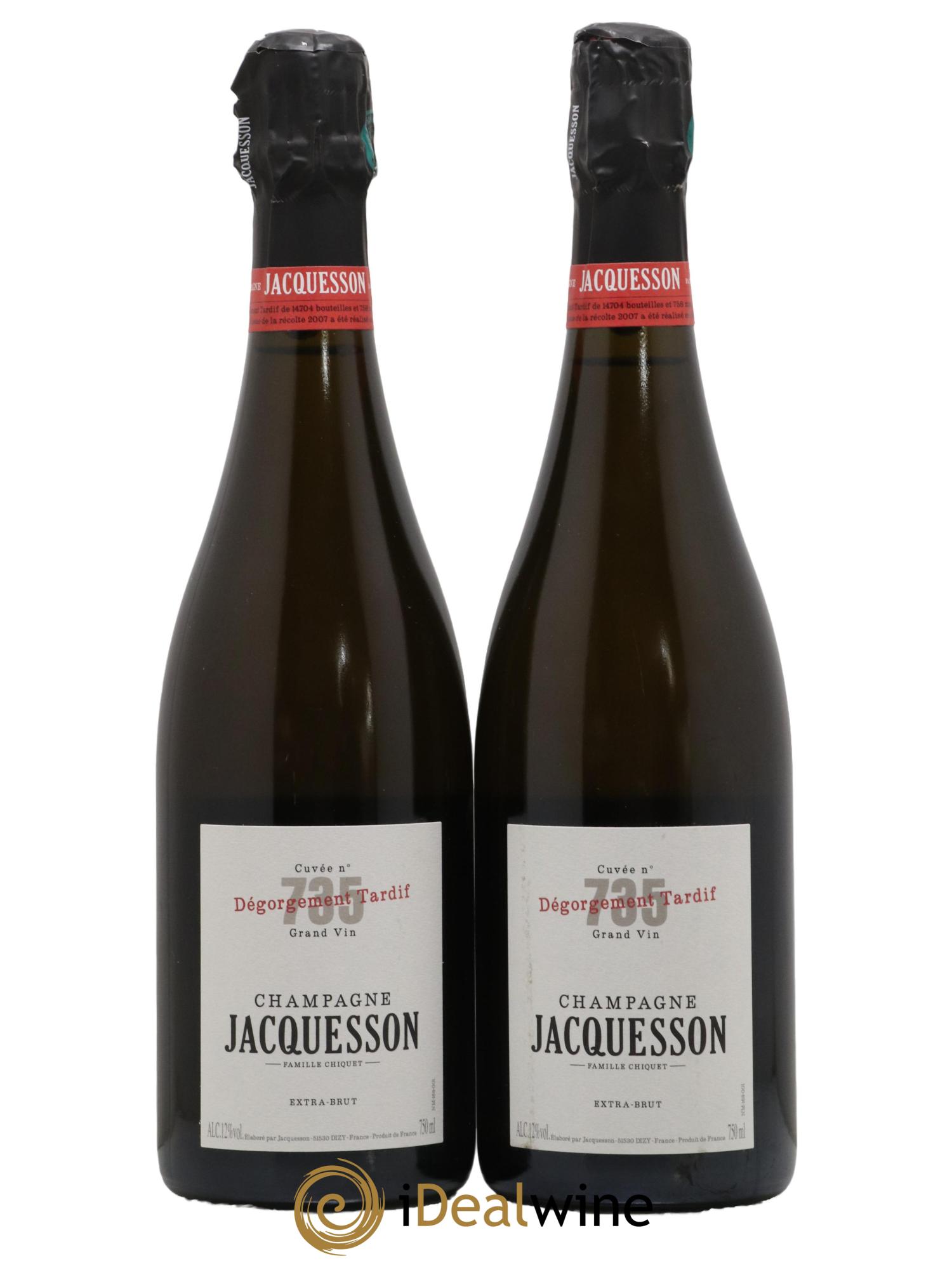 Champagne Jacquesson Cuvée 735 DT (Dégorgement Tardif) Extra Brut (Blanc effervescent)