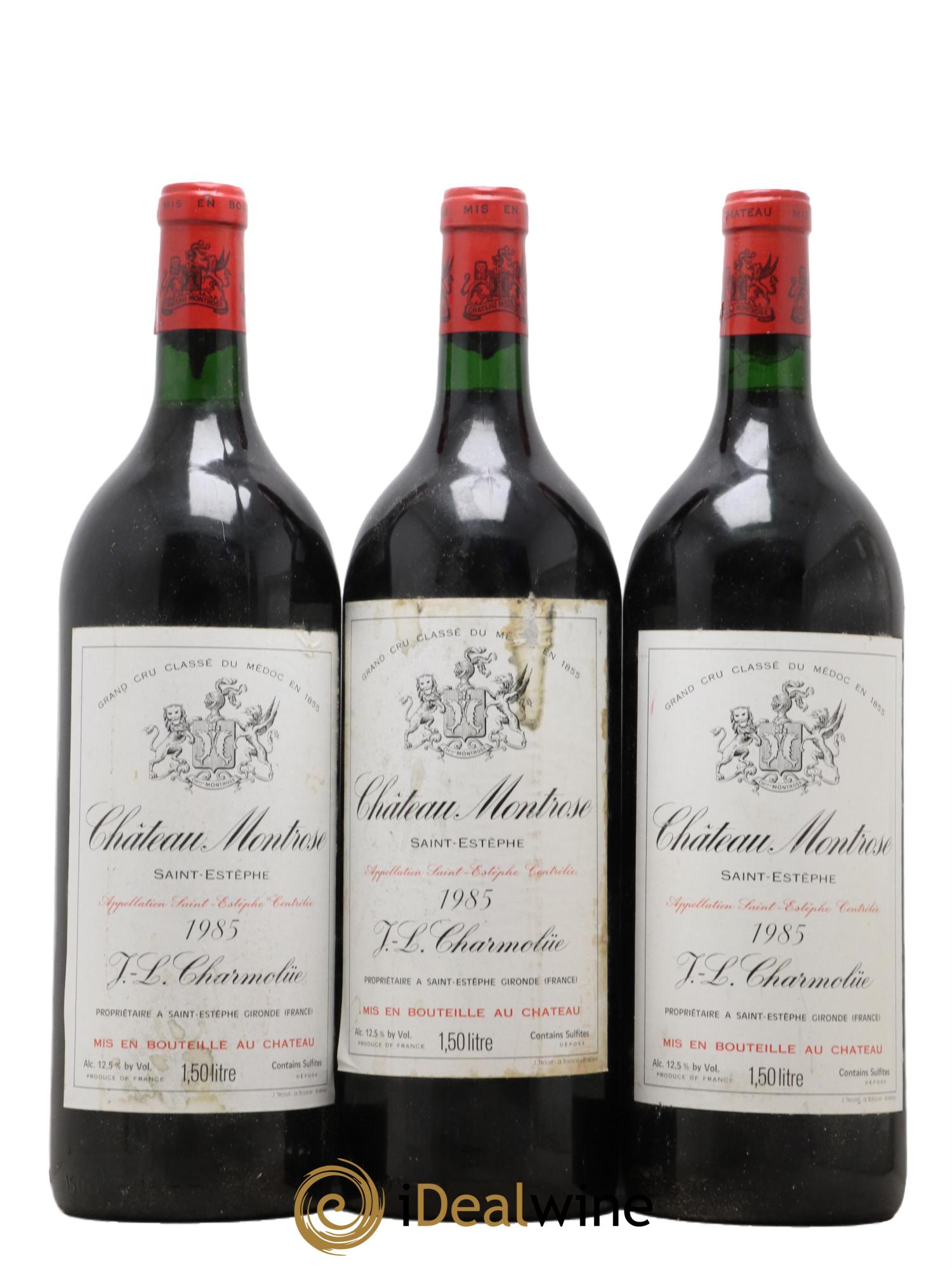 Château Montrose 2ème Grand Cru Classé 1985 - Lot of 3 magnums - 0