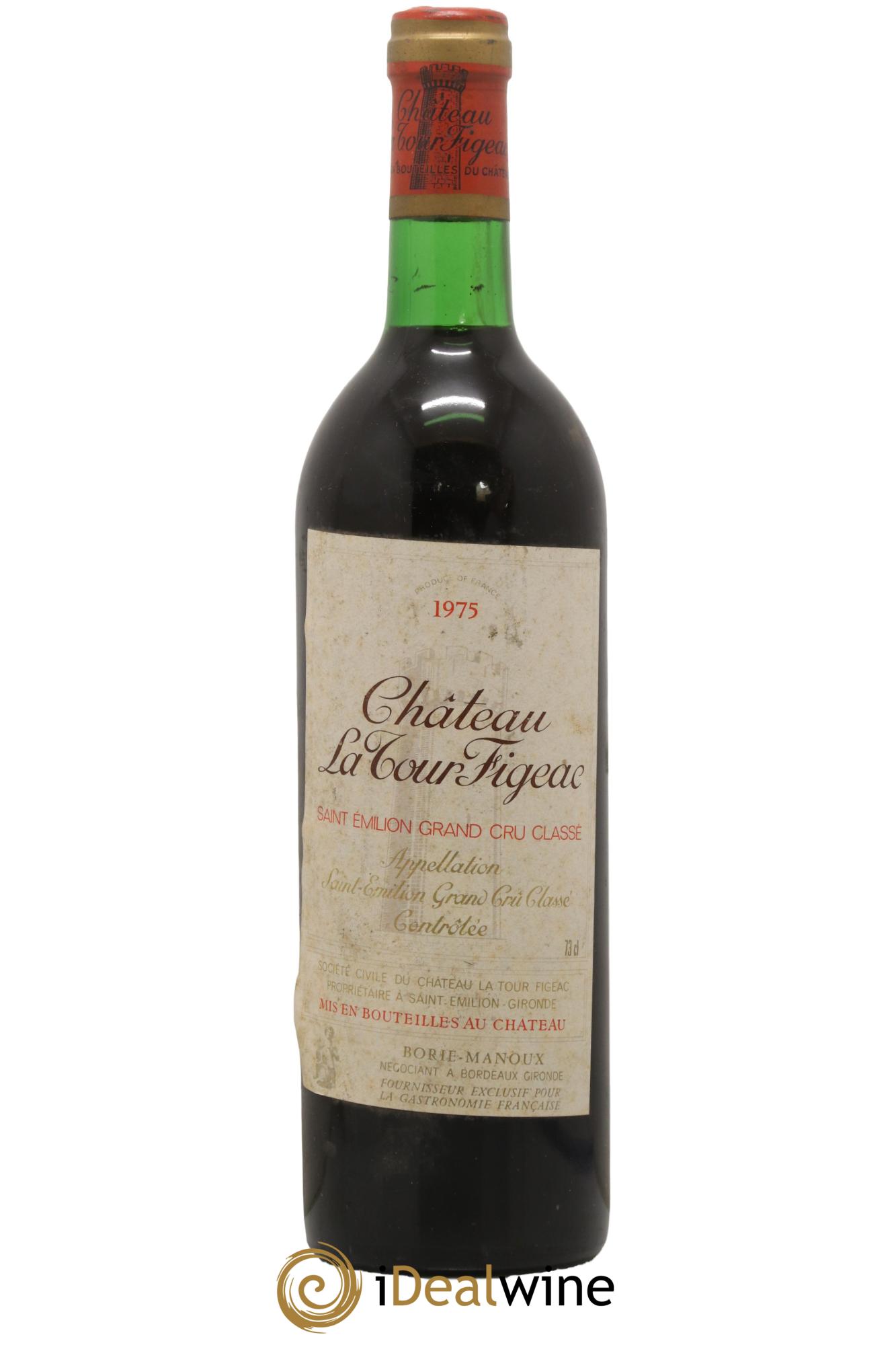 Château la Tour Figeac Grand Cru Classé  1975 - Lot de 1 bouteille - 0