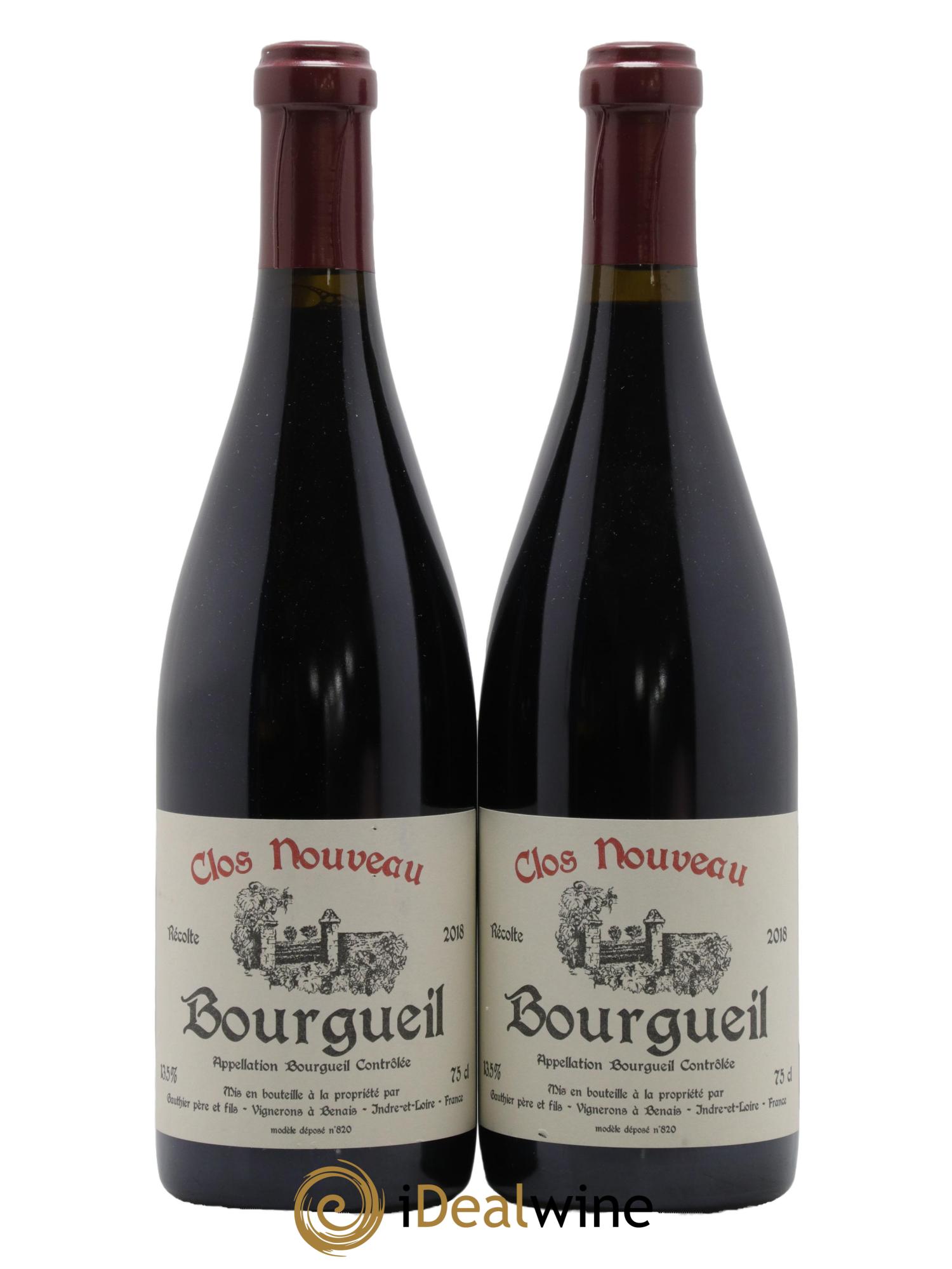 Bourgueil Clos Nouveau Domaine du Bel Air 2018 - Lotto di 2 bottiglie - 0