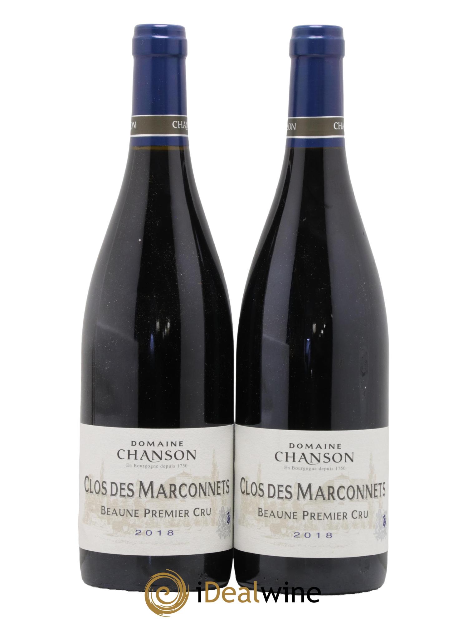 Beaune 1er Cru Clos des Marconnets Chanson 2018 - Lot of 2 bottles - 0