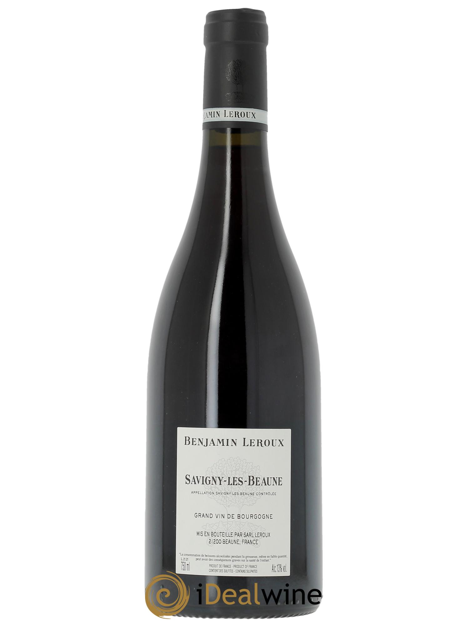 Savigny-lès-Beaune Benjamin Leroux  2021 - Lot de 1 bouteille - 1