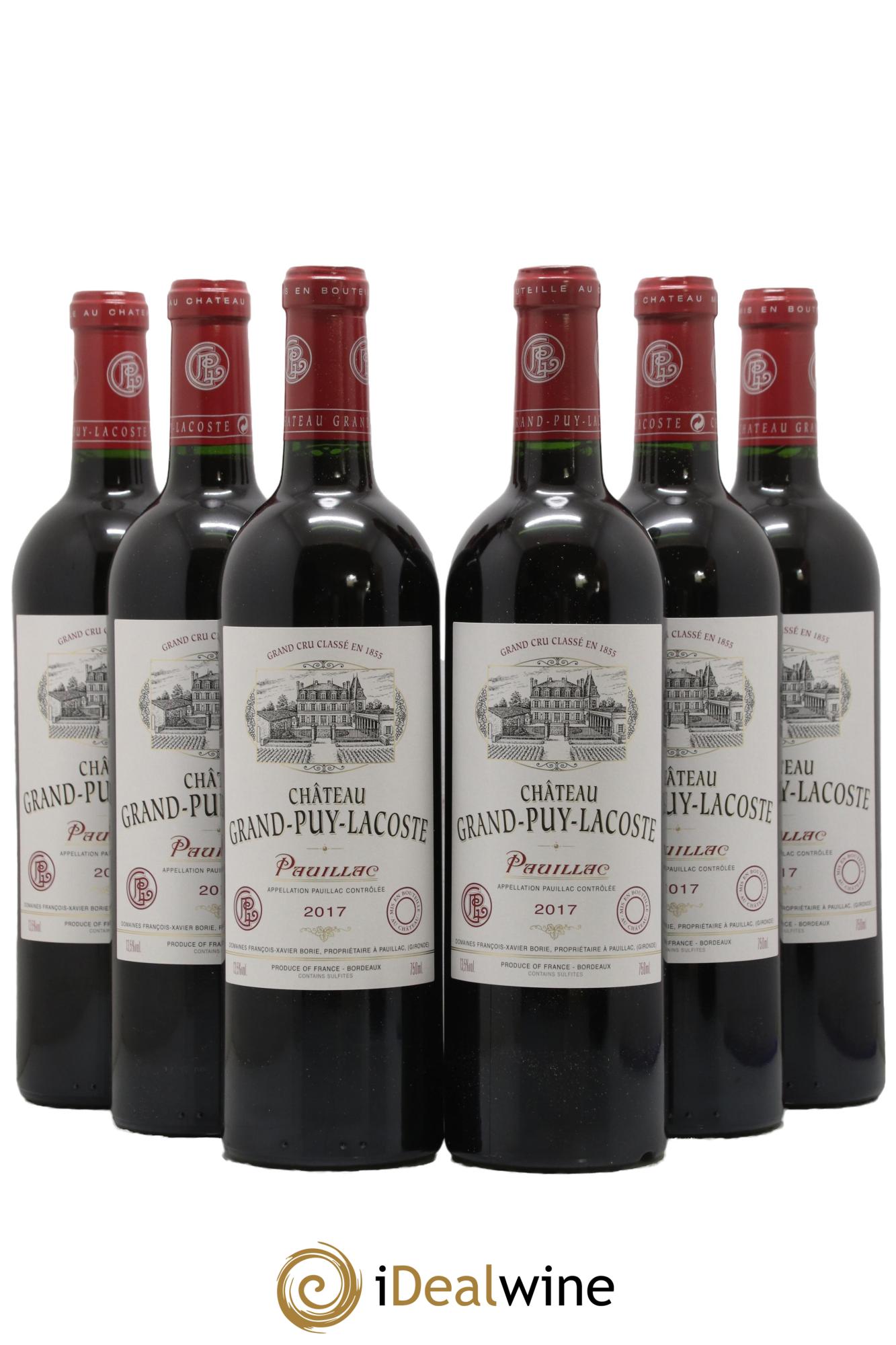 Château Grand Puy Lacoste 5ème Grand Cru Classé  2017 - Lot de 6 bouteilles - 0