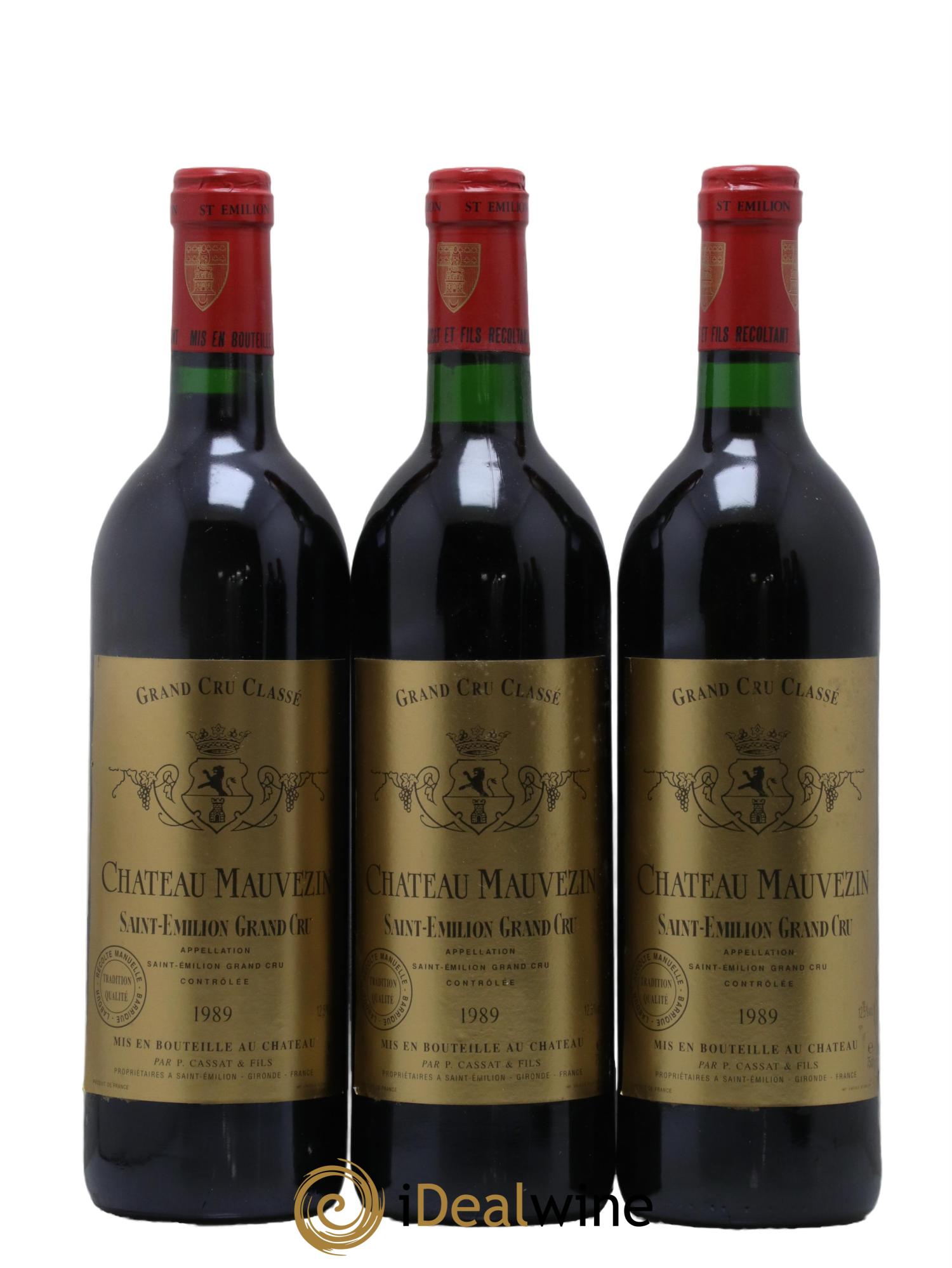 Château Mauvezin 1989 - Posten von 3 Flaschen - 0