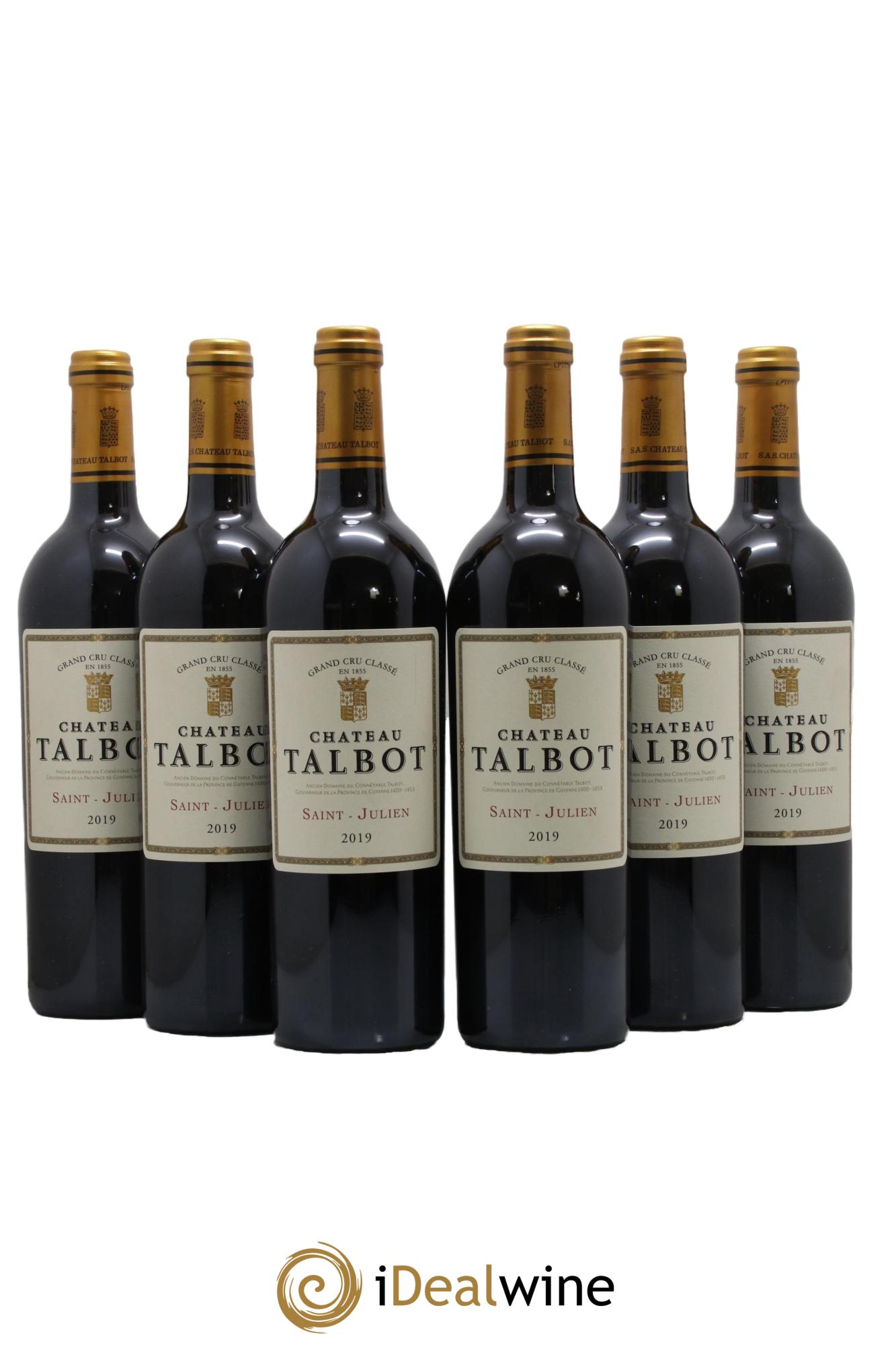 Château Talbot 4ème Grand Cru Classé 2019 - Lot of 6 bottles - 0