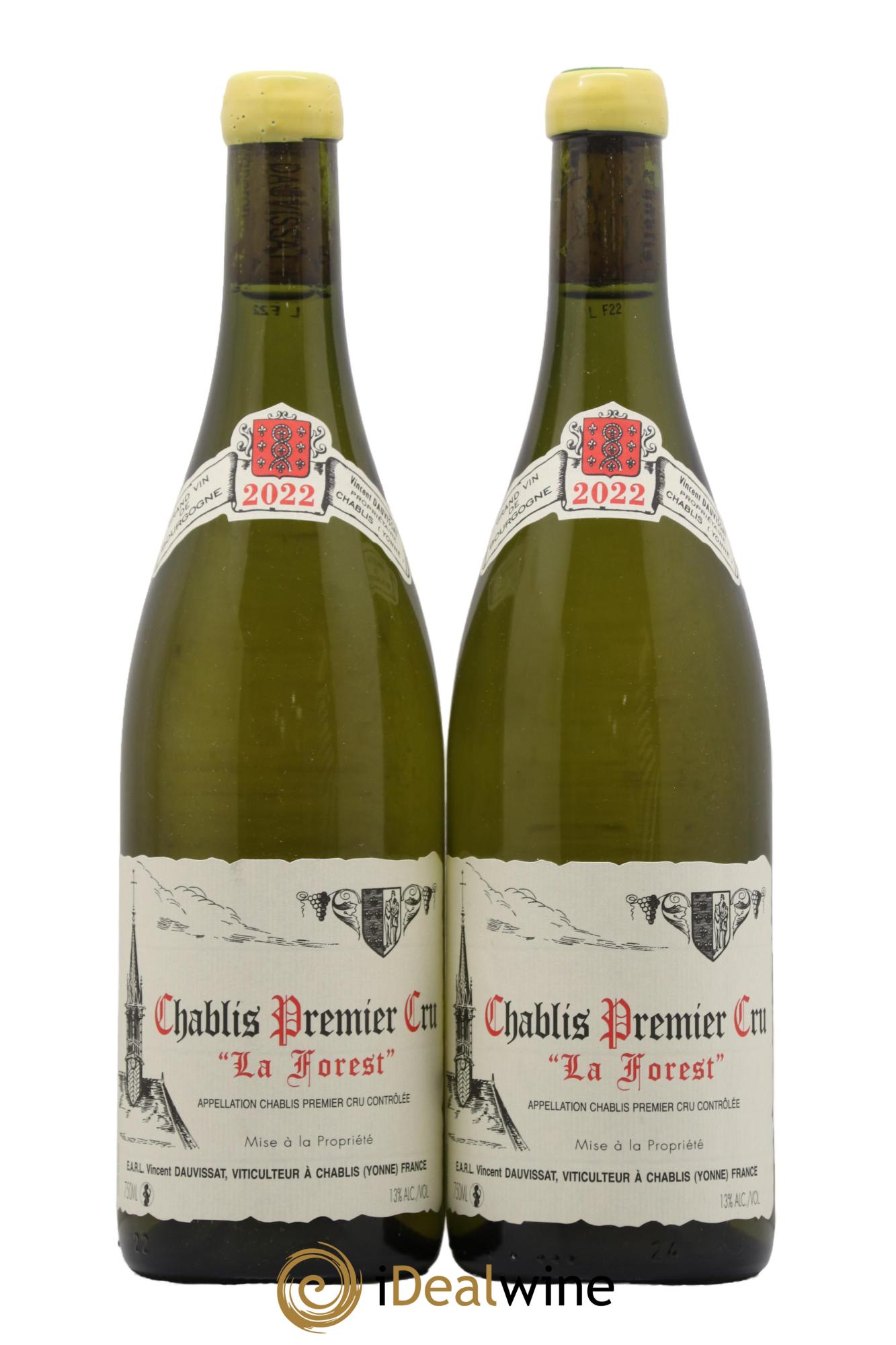 Chablis 1er Cru La Forest Vincent Dauvissat (Domaine)  2022 - Lotto di 2 bottiglie - 0