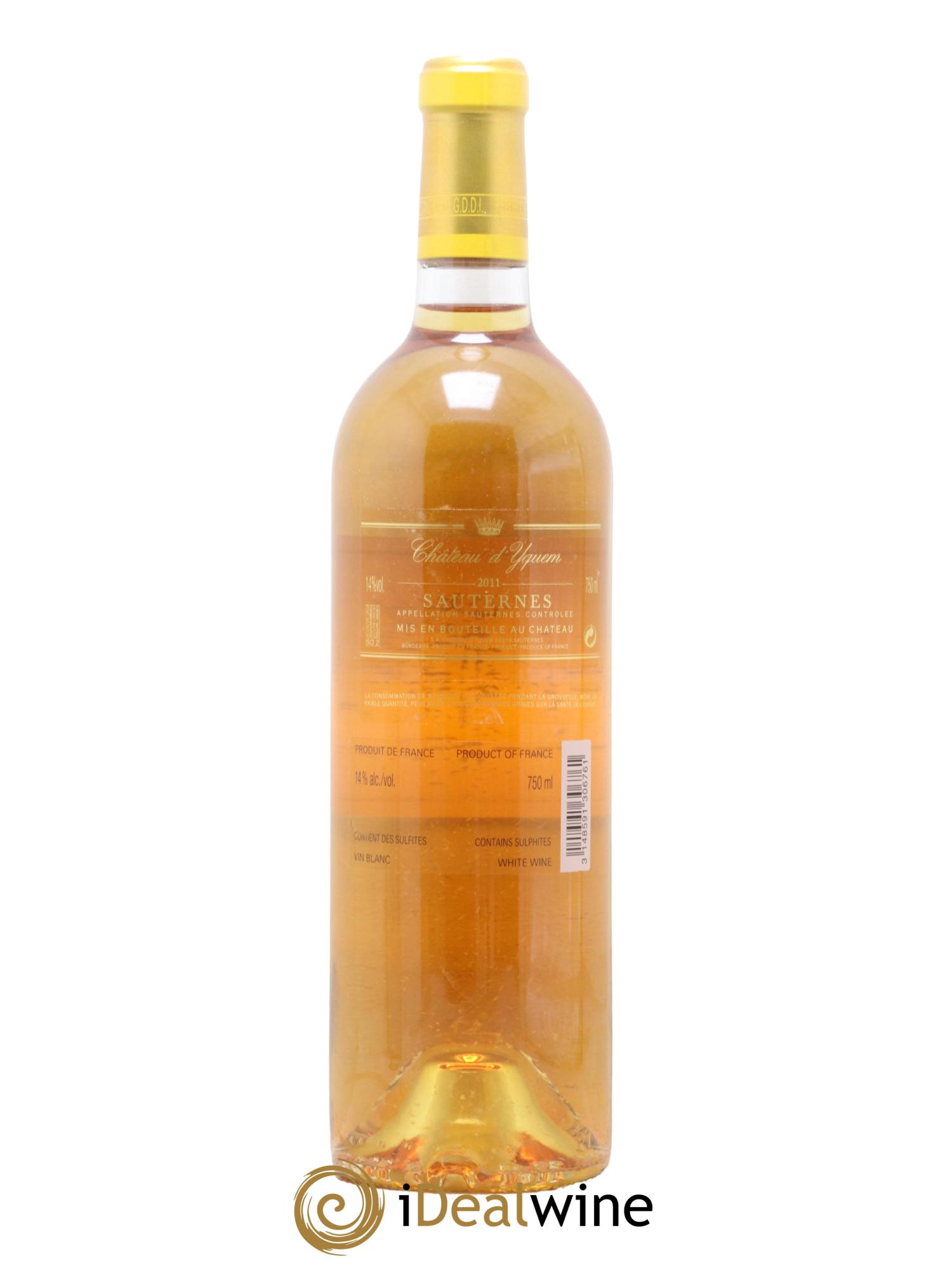 Château d' Yquem 1er Cru Classé Supérieur  2011 - Lot de 1 bouteille - 1