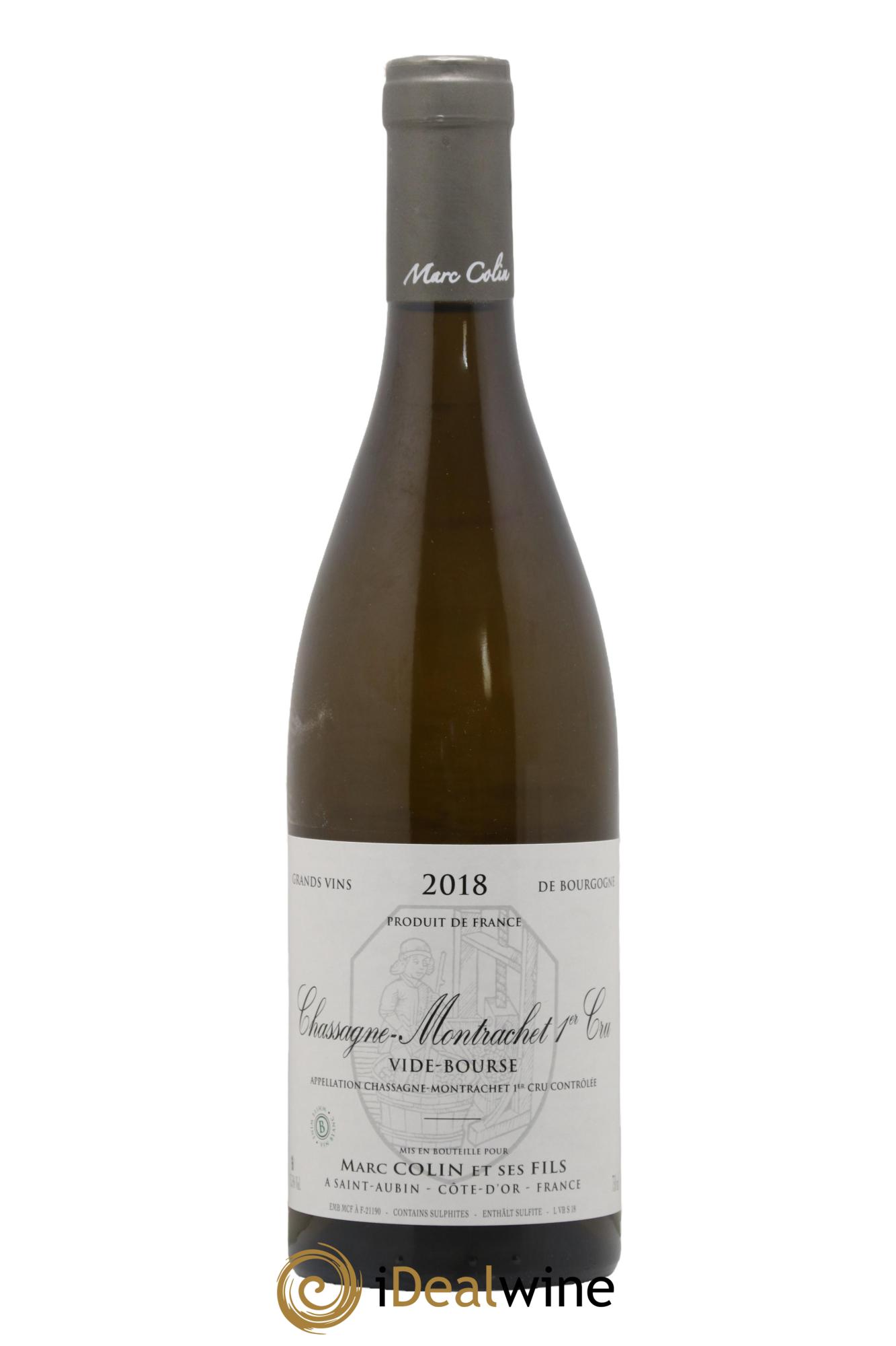 Chassagne-Montrachet 1er Cru Les Vide-Bourses Marc Colin & Fils 2018 - Lot de 1 bouteille - 0