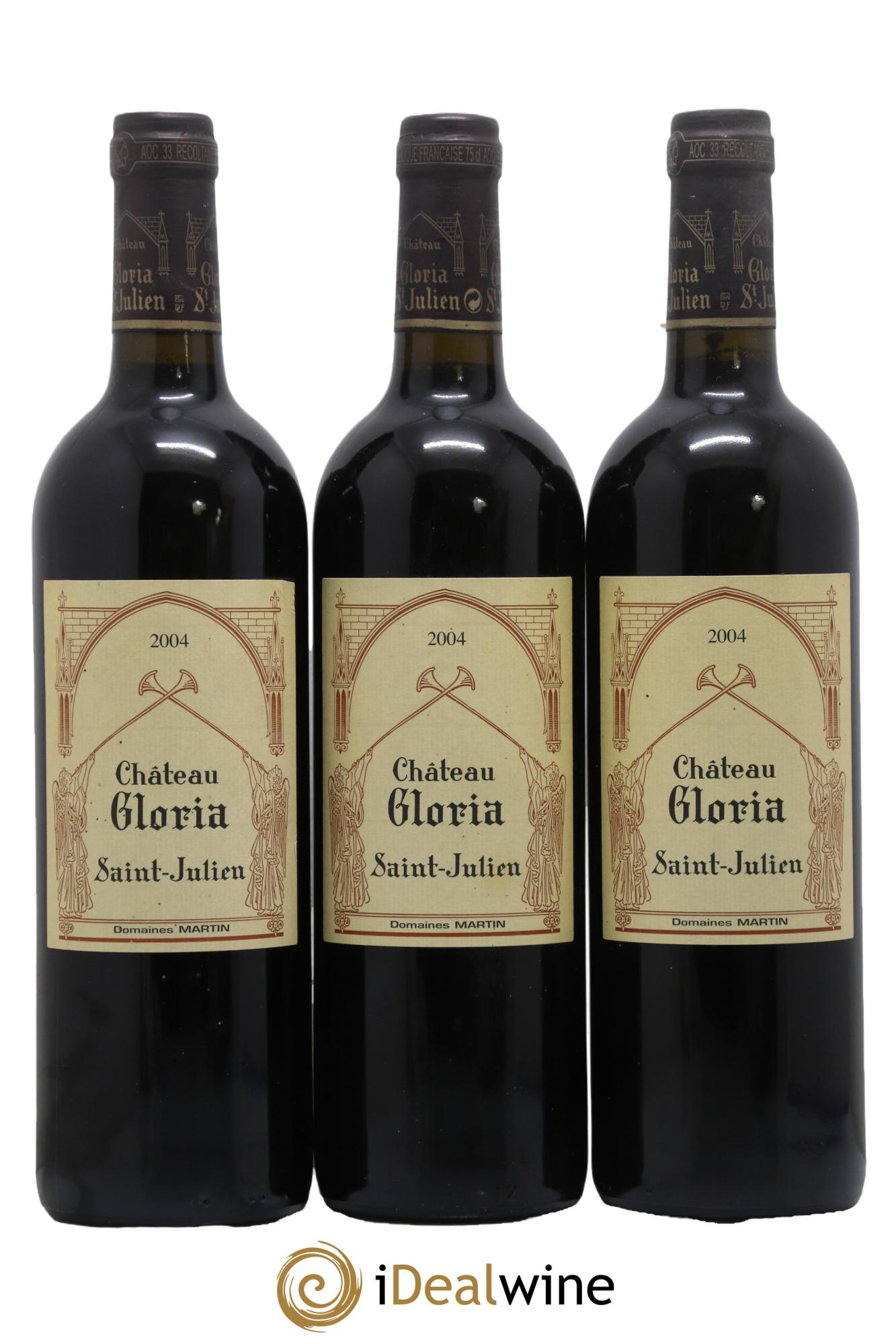 Château Gloria 2004 - Lotto di 3 bottiglie - 0