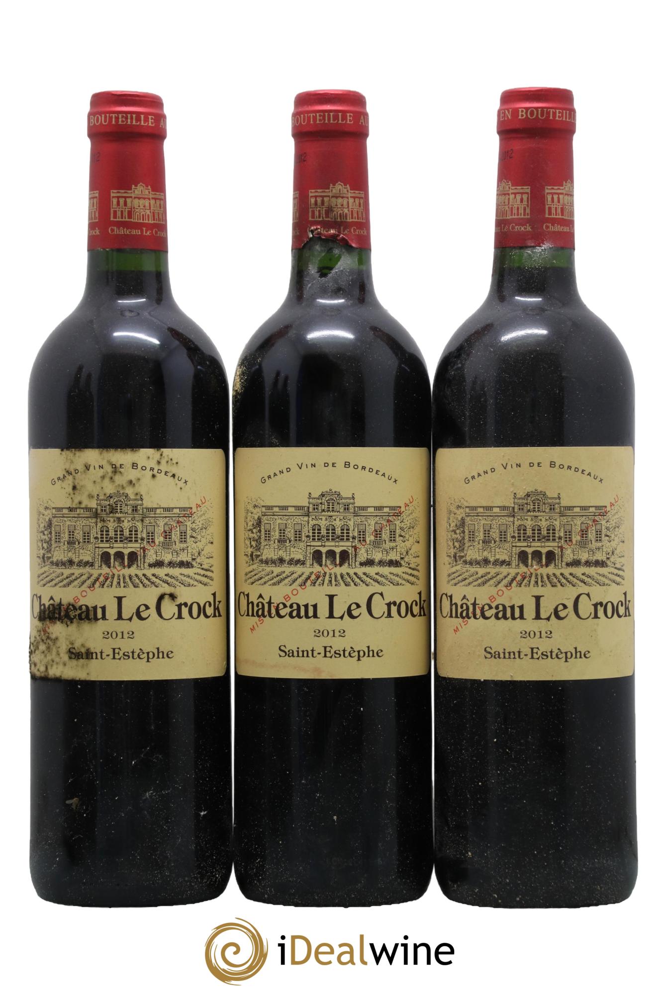 Château le Crock Cru Bourgeois 2012 - Lot of 3 bottles - 0