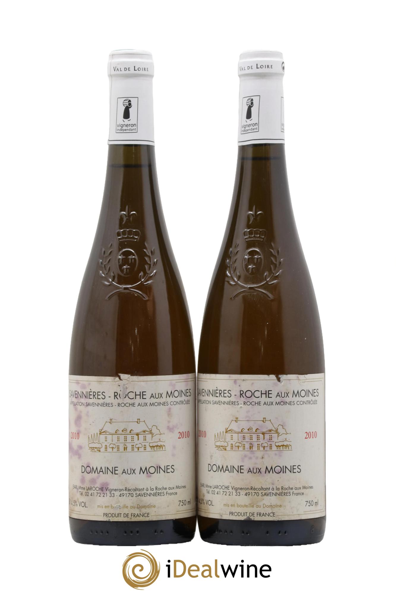 Savennières Roche aux Moines Domaine aux Moines 2010 - Lot of 2 bottles - 0