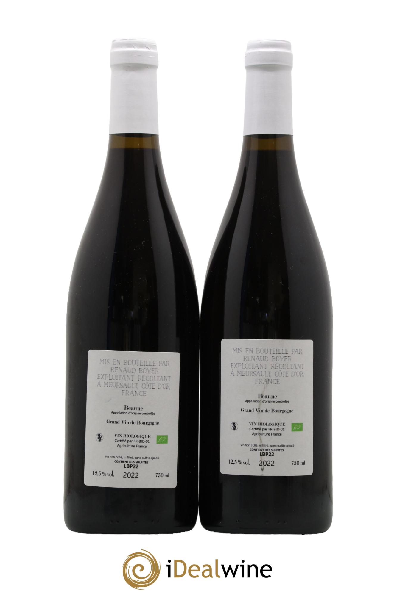 Beaune Les Prévolles Renaud Boyer  2022 - Lot of 2 bottles - 1