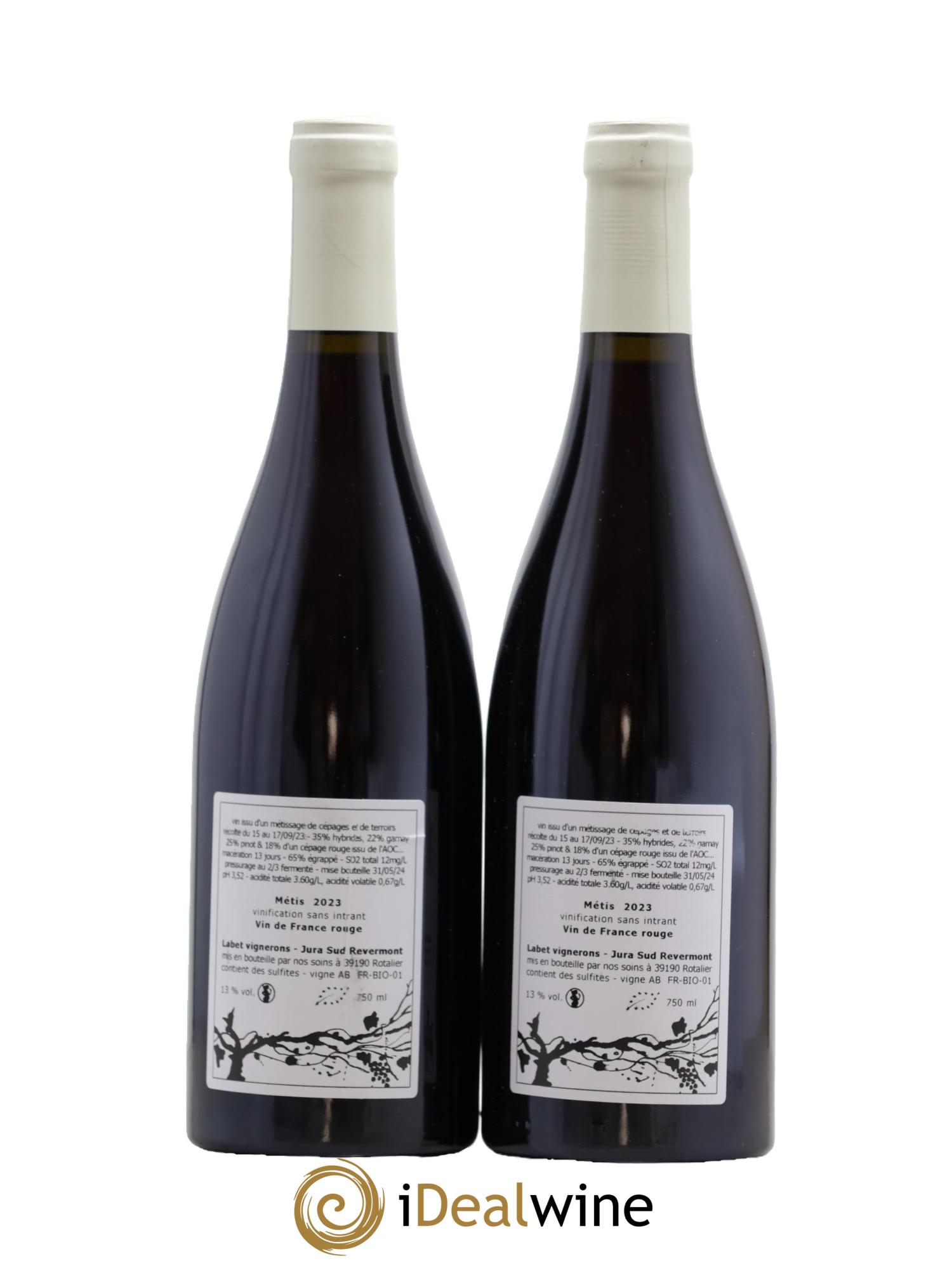 Vin de France Métis Romain - Julien  - Charline Labet 2023 - Lot de 2 bouteilles - 1