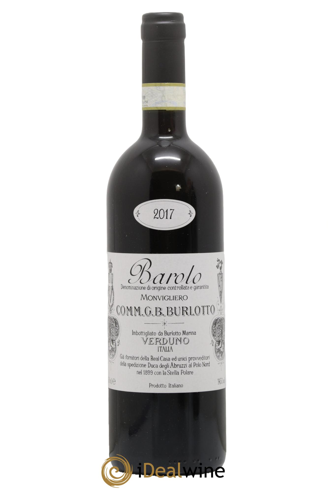 Barolo DOCG Monvigliero Comm. Giovan Battista Burlotto 2017 - Lot de 1 bouteille - 0