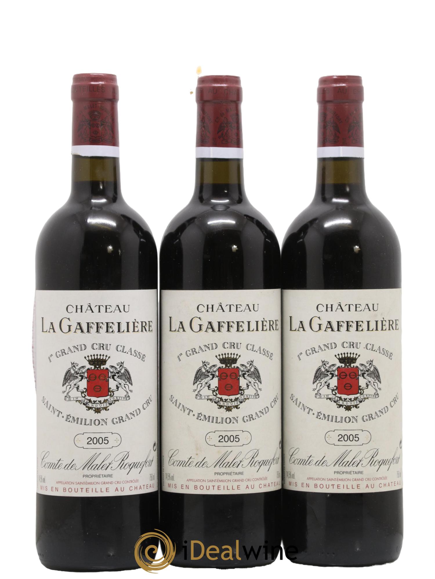 Château la Gaffelière 1er Grand Cru Classé B 2005 - Posten von 3 Flaschen - 0