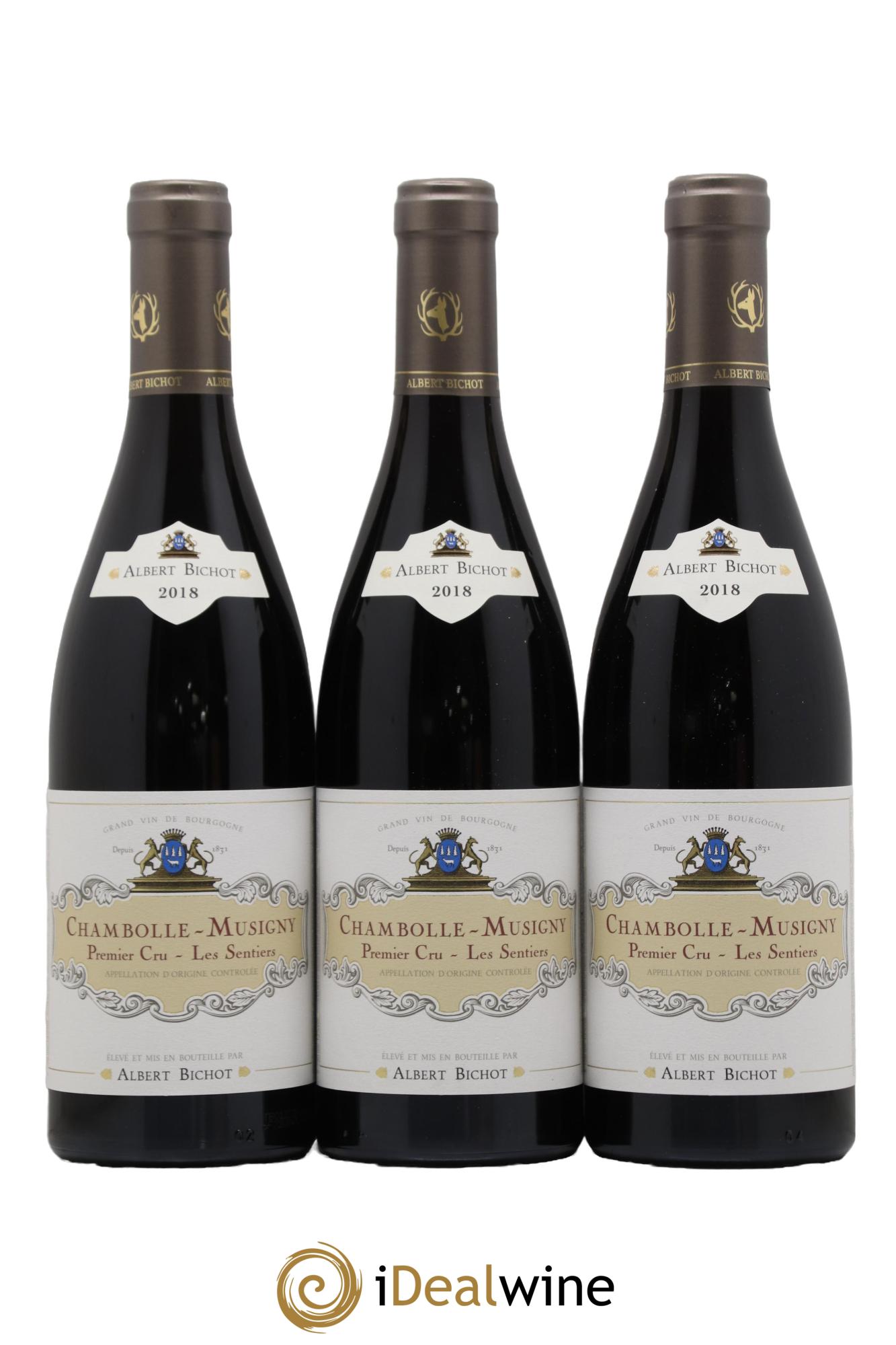 Chambolle-Musigny 1er Cru Les Sentiers Albert Bichot 2018 - Lot of 3 bottles - 0