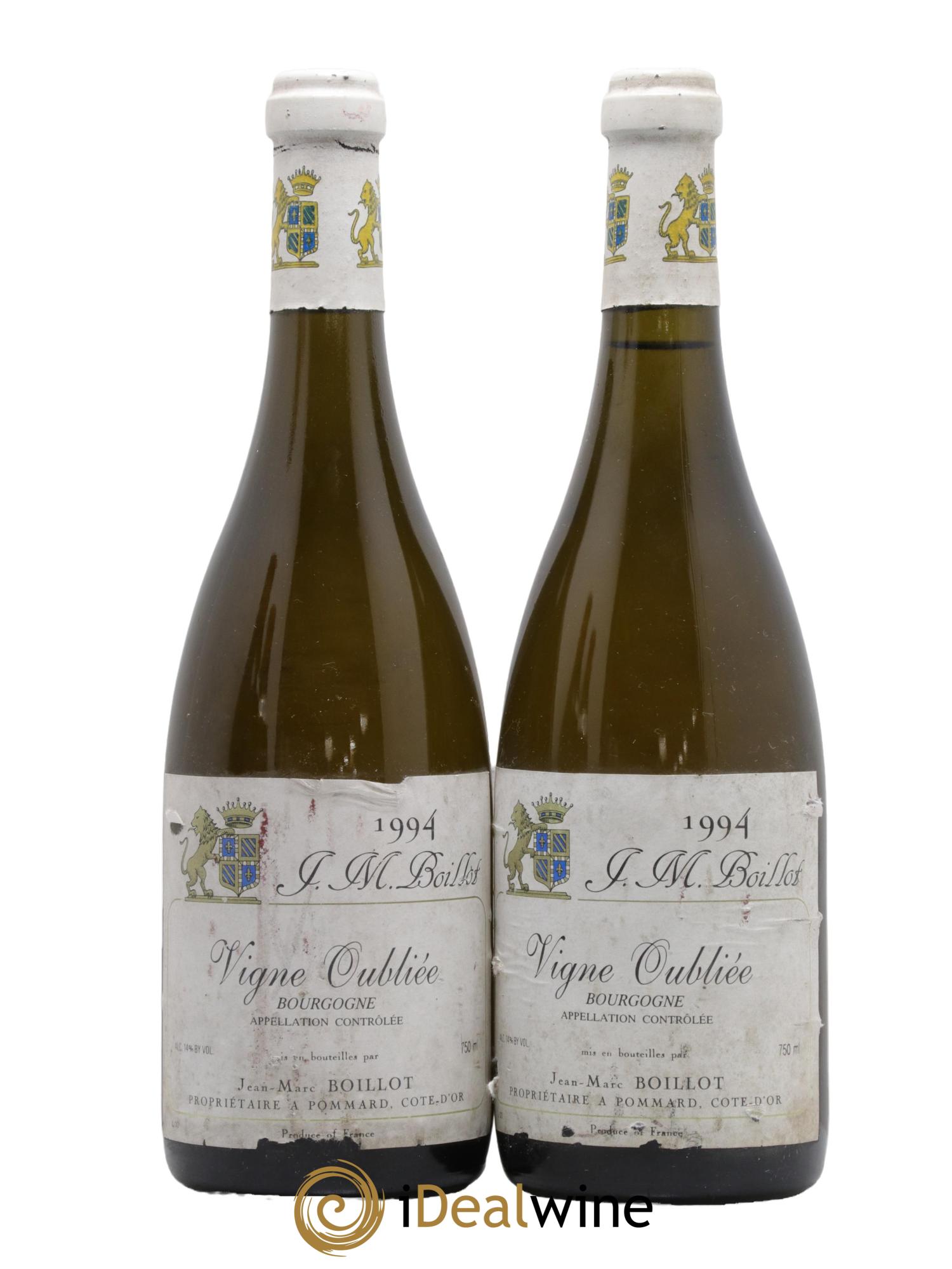 Bourgogne Vigne Oubliée Jean Marc Boillot 1994 - Lot of 2 bottles - 0