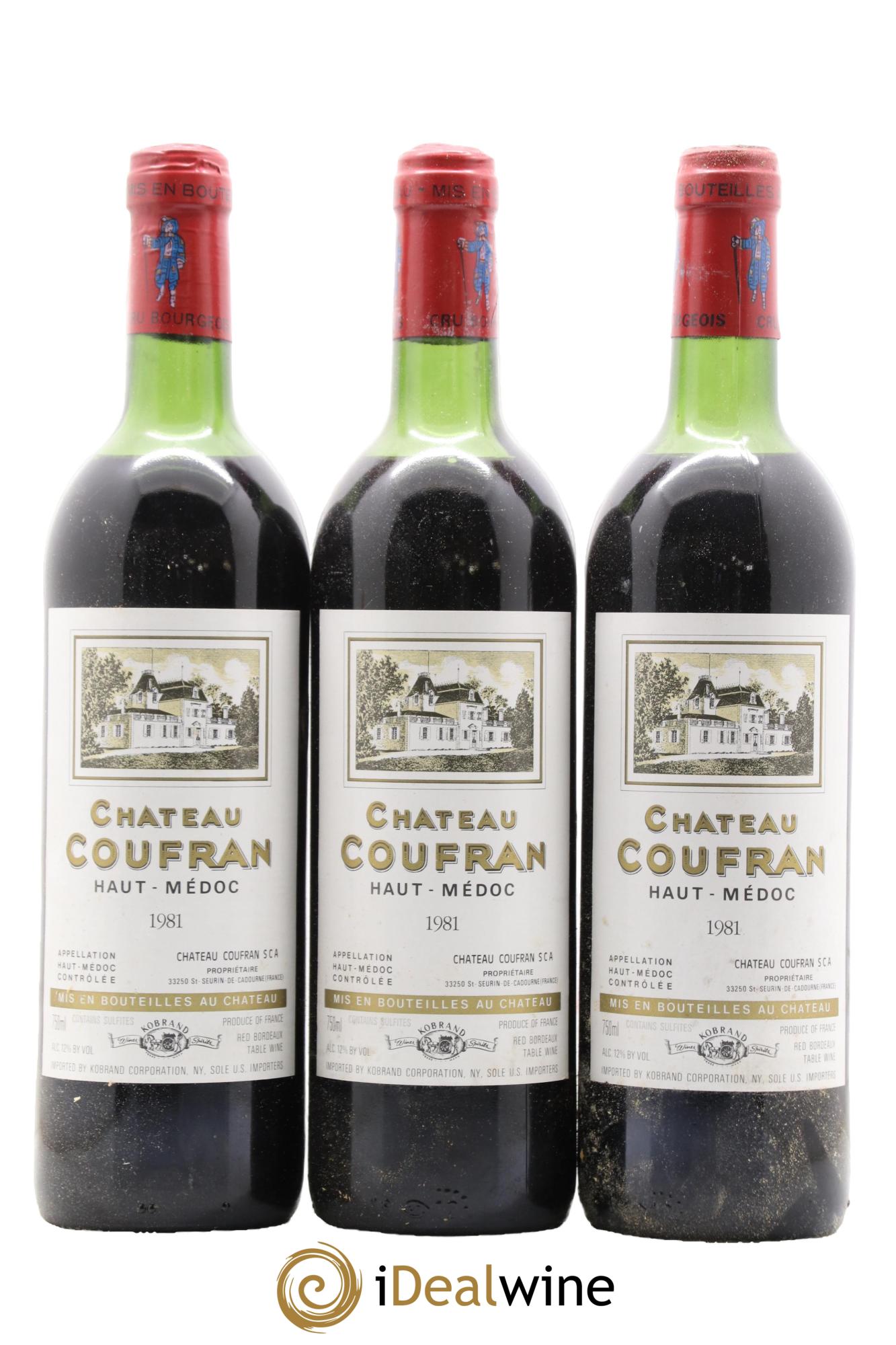 Château Coufran Cru Bourgeois 1981 - Lot of 3 bottles - 0