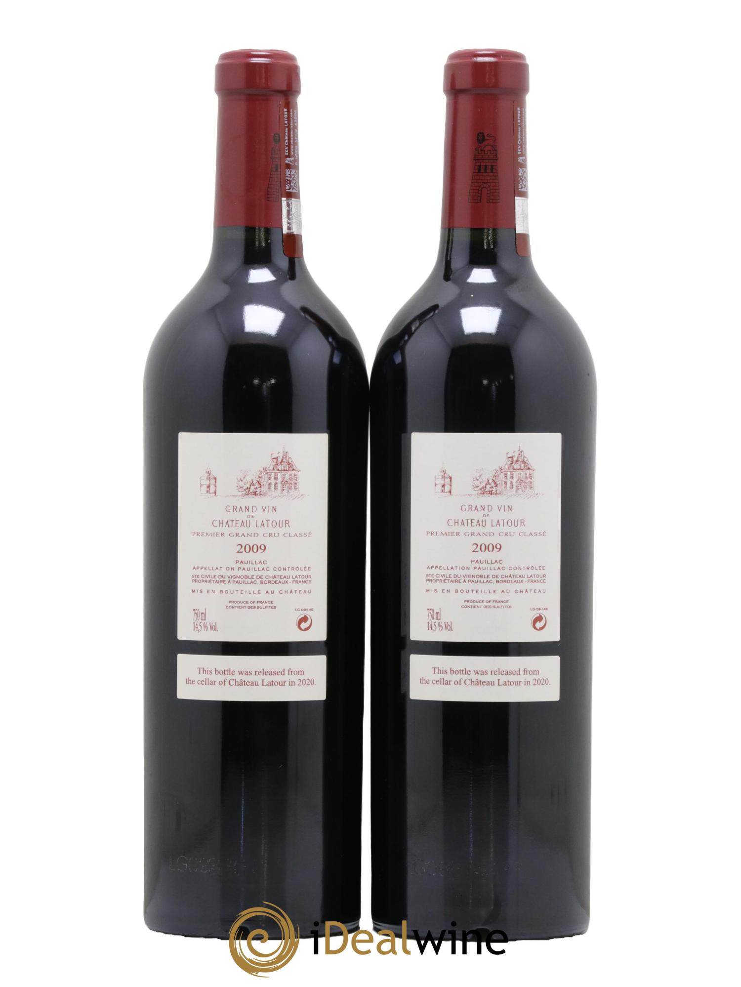 Château Latour 1er Grand Cru Classé 2009 - Lotto di 2 bottiglie - 1