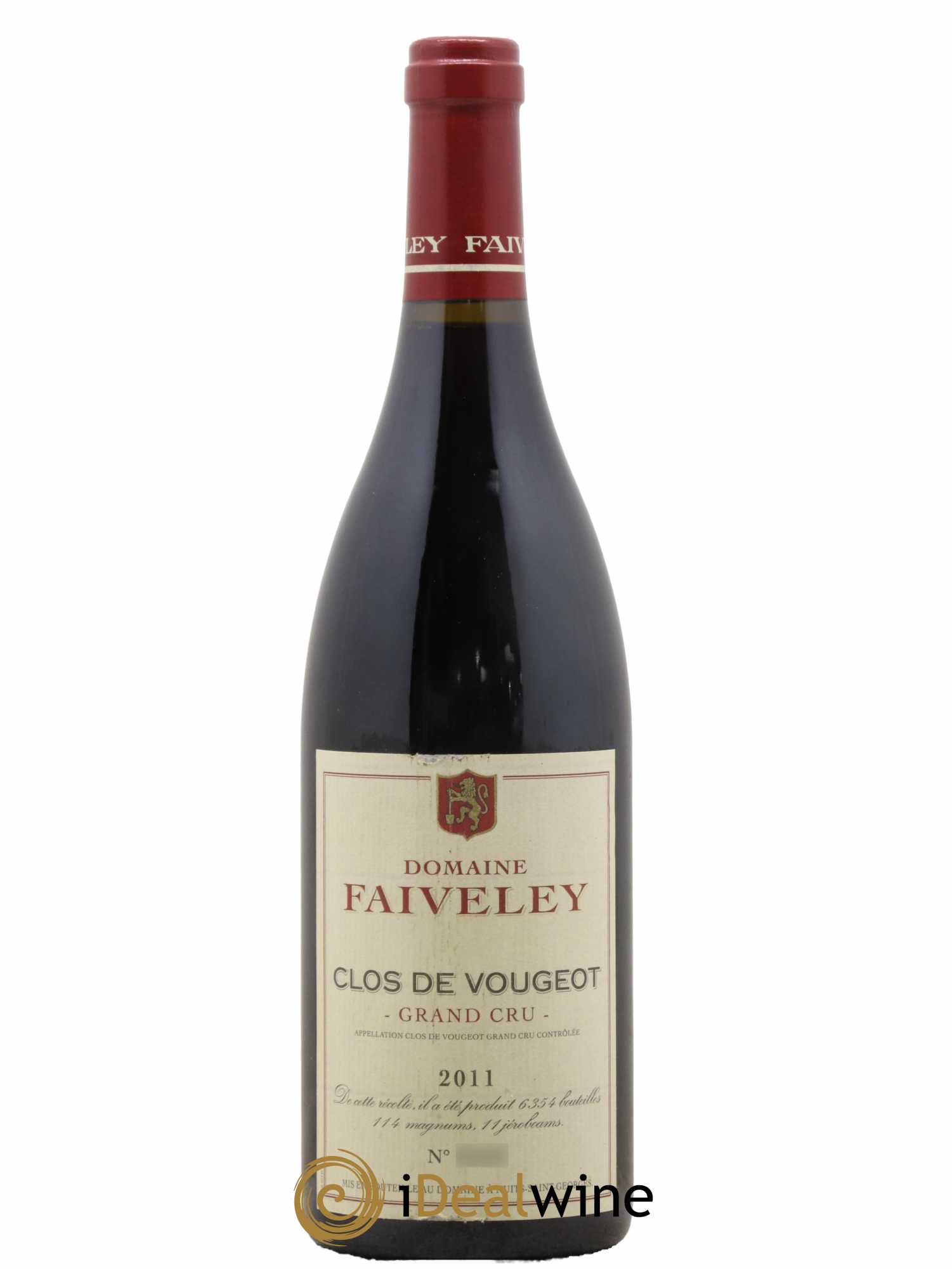 Clos de Vougeot Grand Cru Faiveley  2011 - Lot of 1 bottle - 0