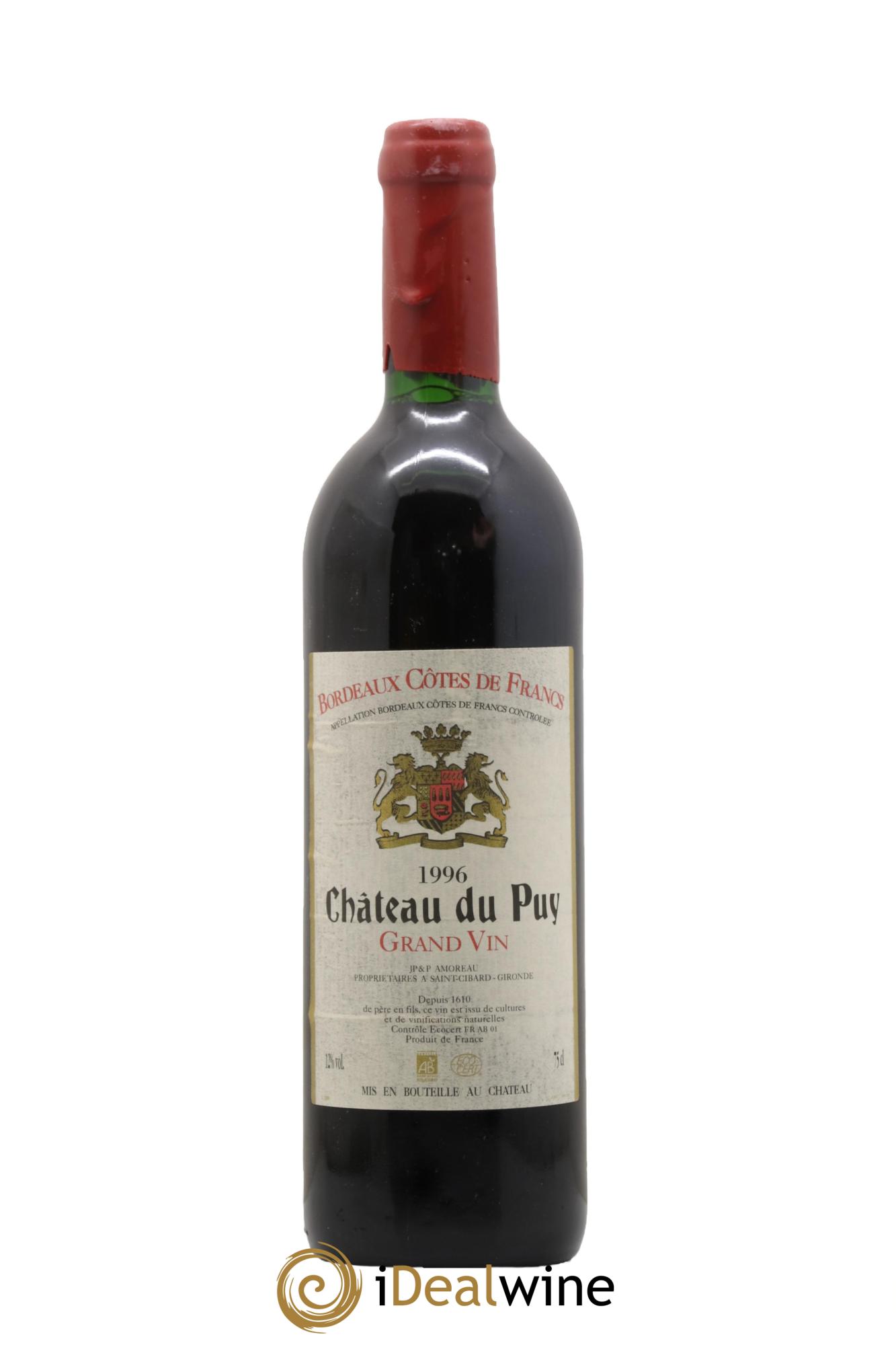 Château Le Puy 1996 - Lot de 1 bouteille - 0