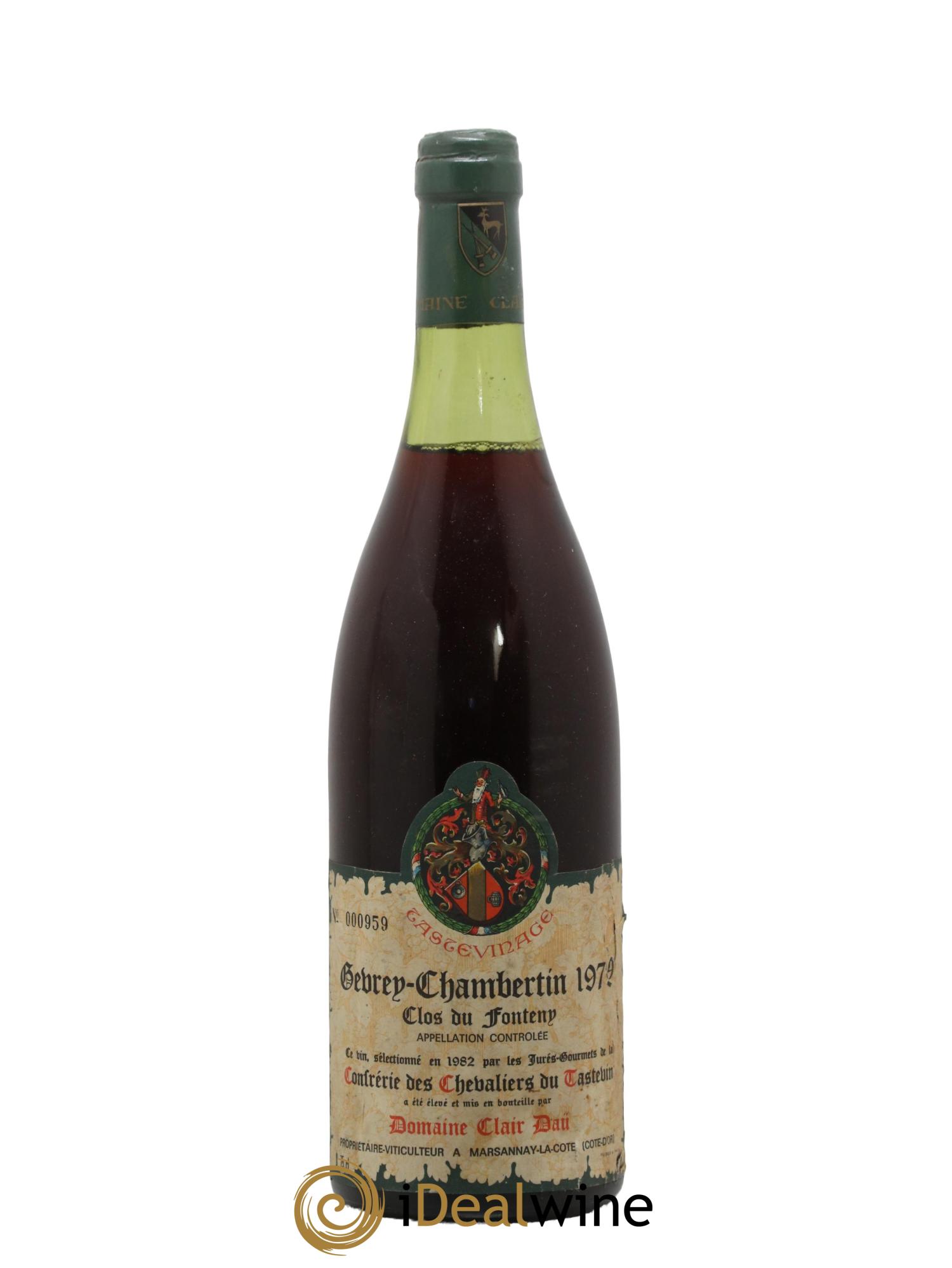 Gevrey-Chambertin Clos Fonteny Clair Dau Tastevinage 1972 - Lot de 1 bouteille - 0