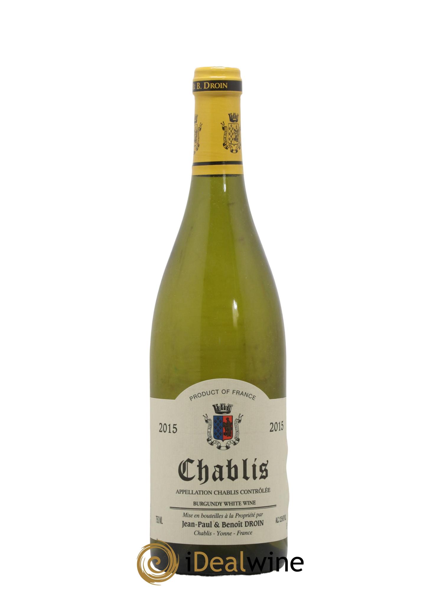 Chablis Jean-Paul & Benoît Droin (Domaine) 2015 - Posten von 1 Flasche - 0